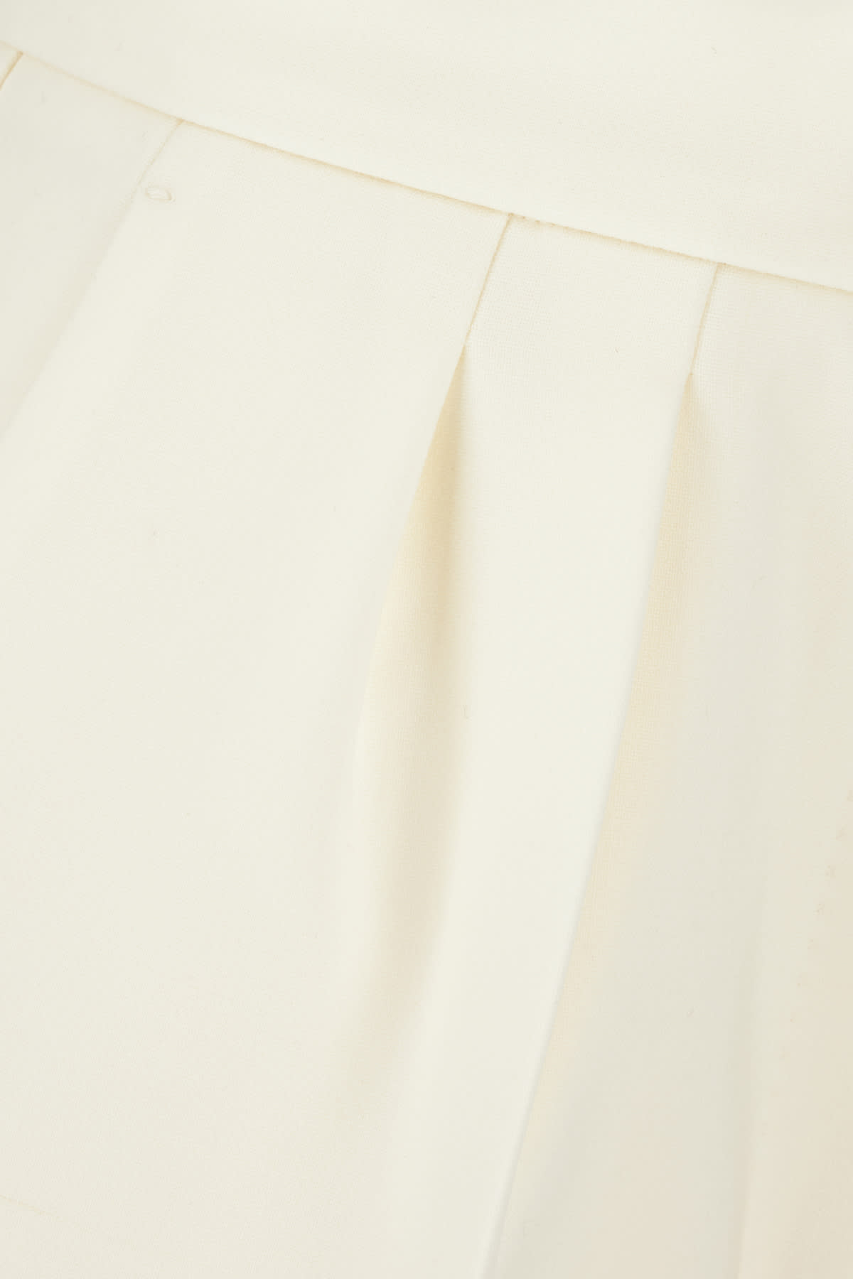MAX MARA IVORY STRETCH WOOL PANTS