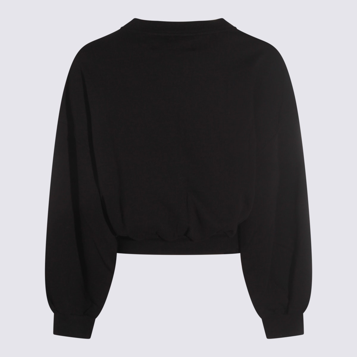 Fiorucci Cupid Love Club Black Crop Sweatshirt In Black
