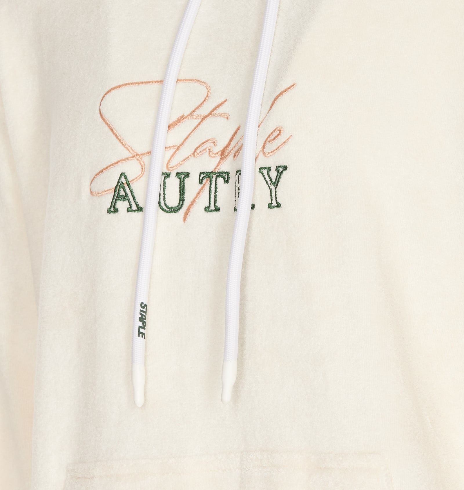 Autry White Hoodie With Logo X Staple Embroidery In White