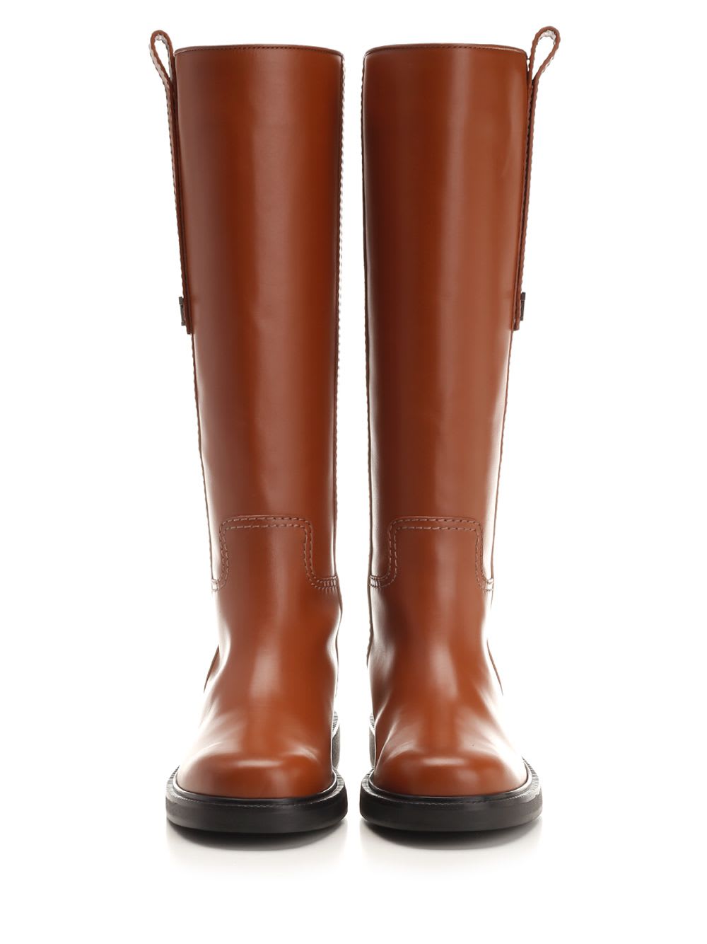 Shop Tod's T Timeless Leather Boots In Brown