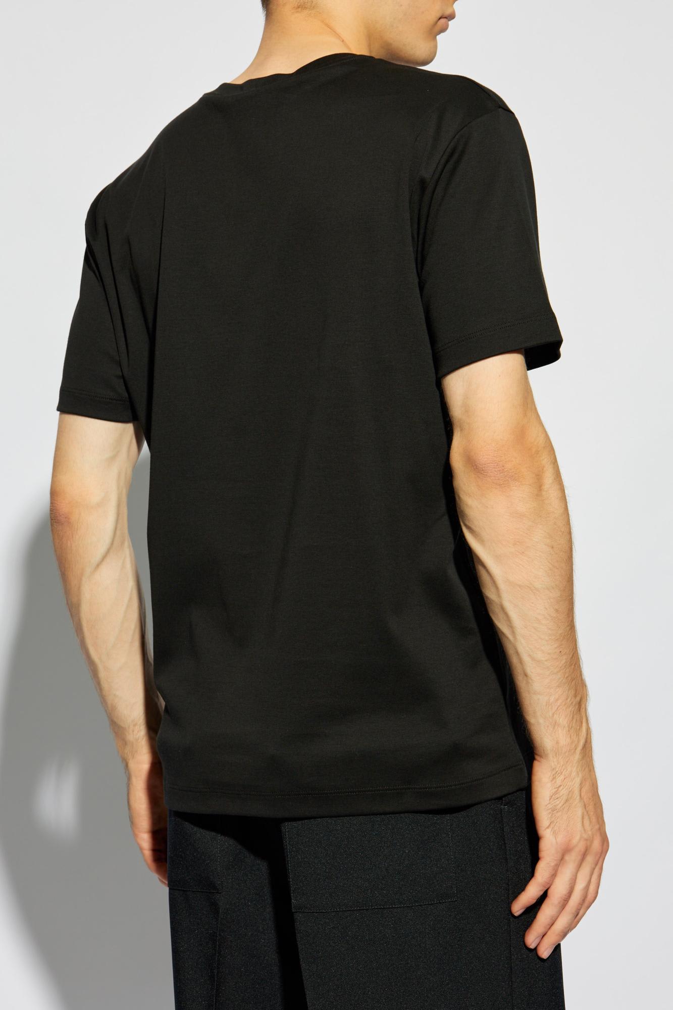 Shop Giorgio Armani T-shirt With Logo In Black Beauty
