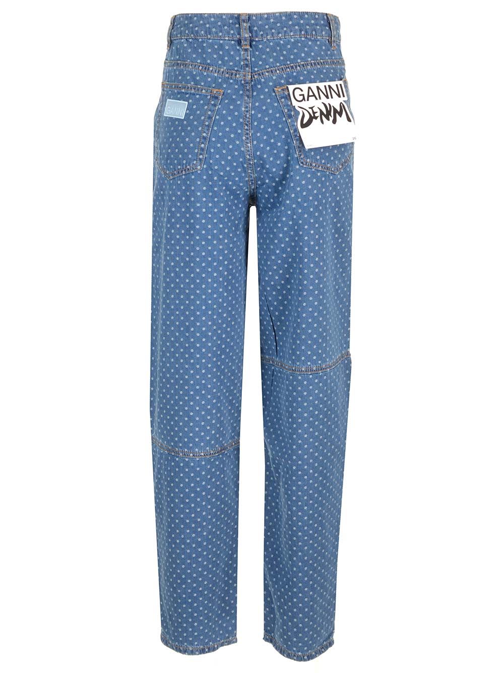 Shop Ganni Stary Jeans In Blue