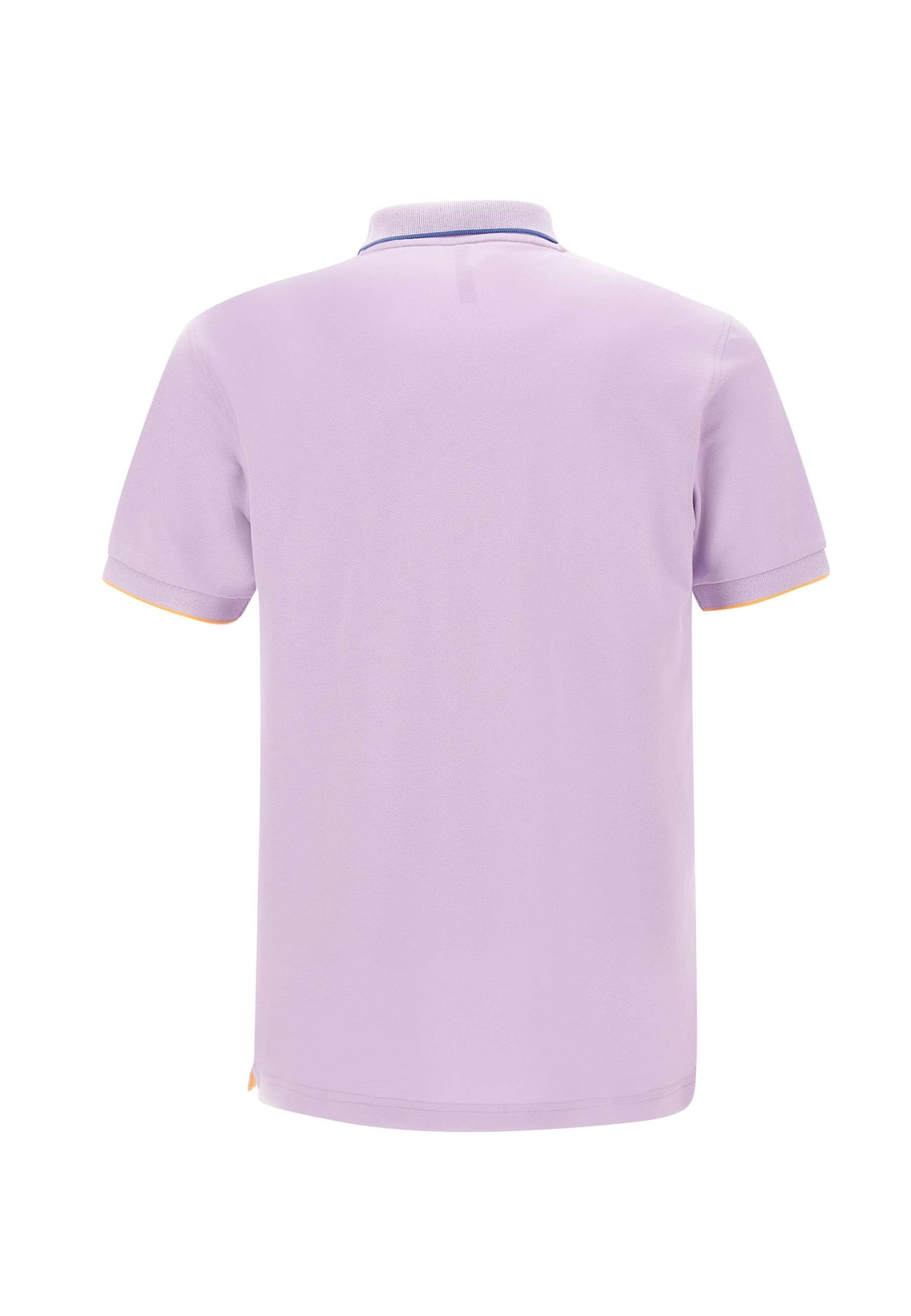 Shop Sun 68 Small Stripe Cotton Polo Shirt In Lilac