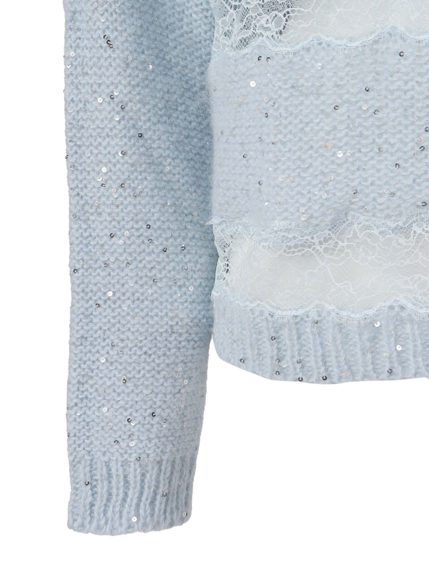 Ermanno Ermanno Scervino Boat Neck Sweater In Blue