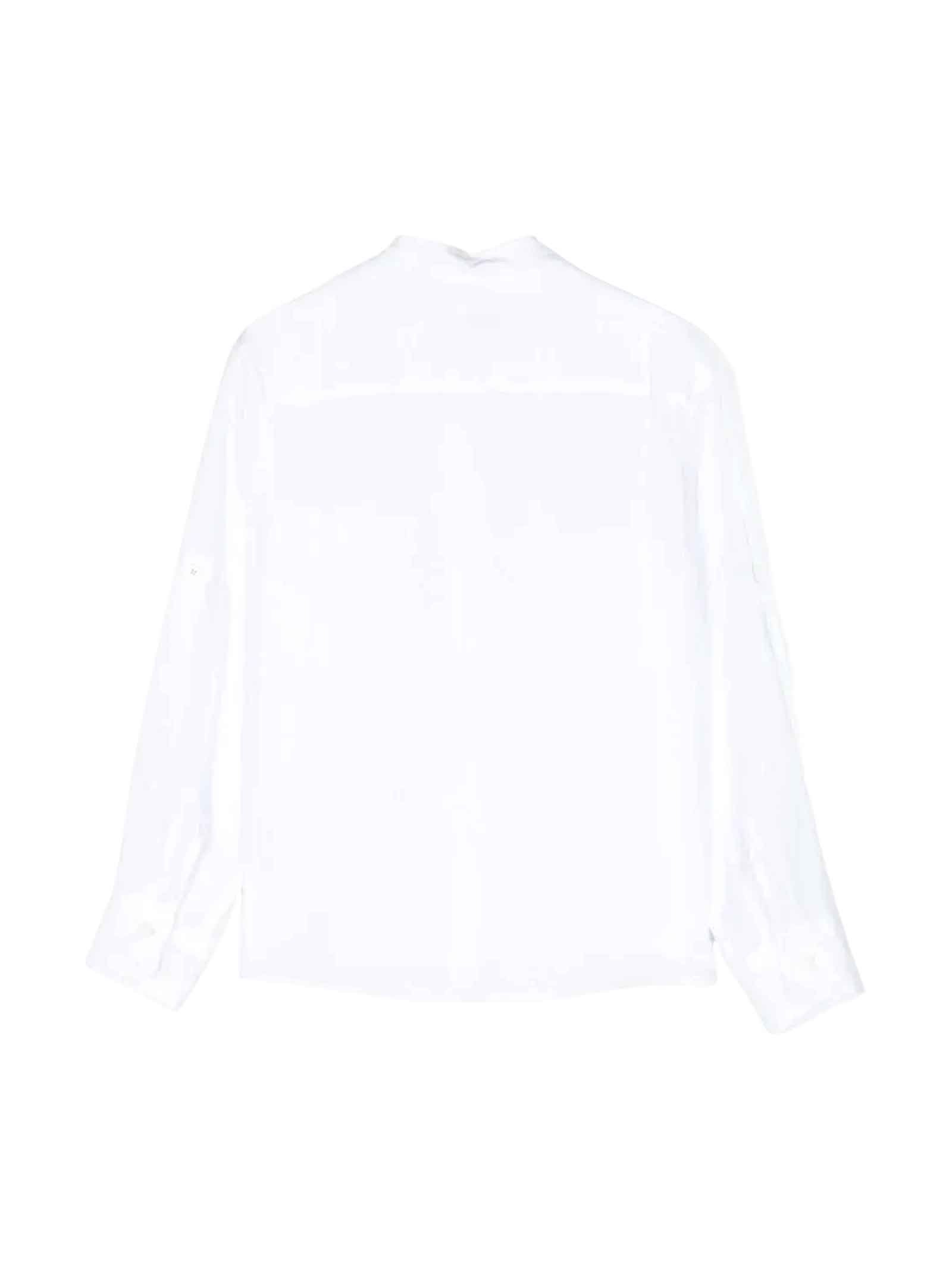 Shop Brunello Cucinelli White Shirt Boy In Bianco