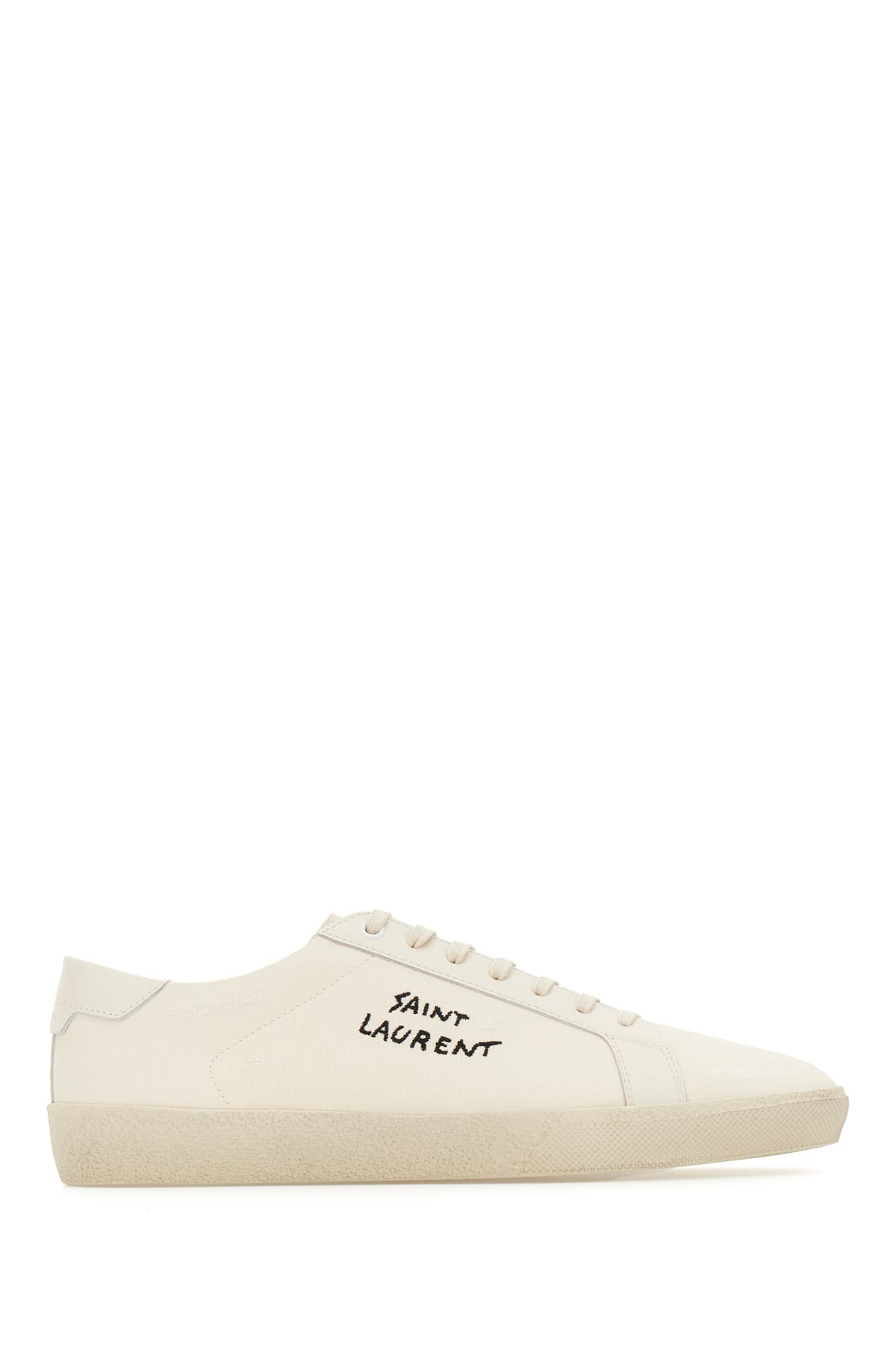 Saint Laurent Ivory Canvas Sl/06 Sneakers In Panna Panna