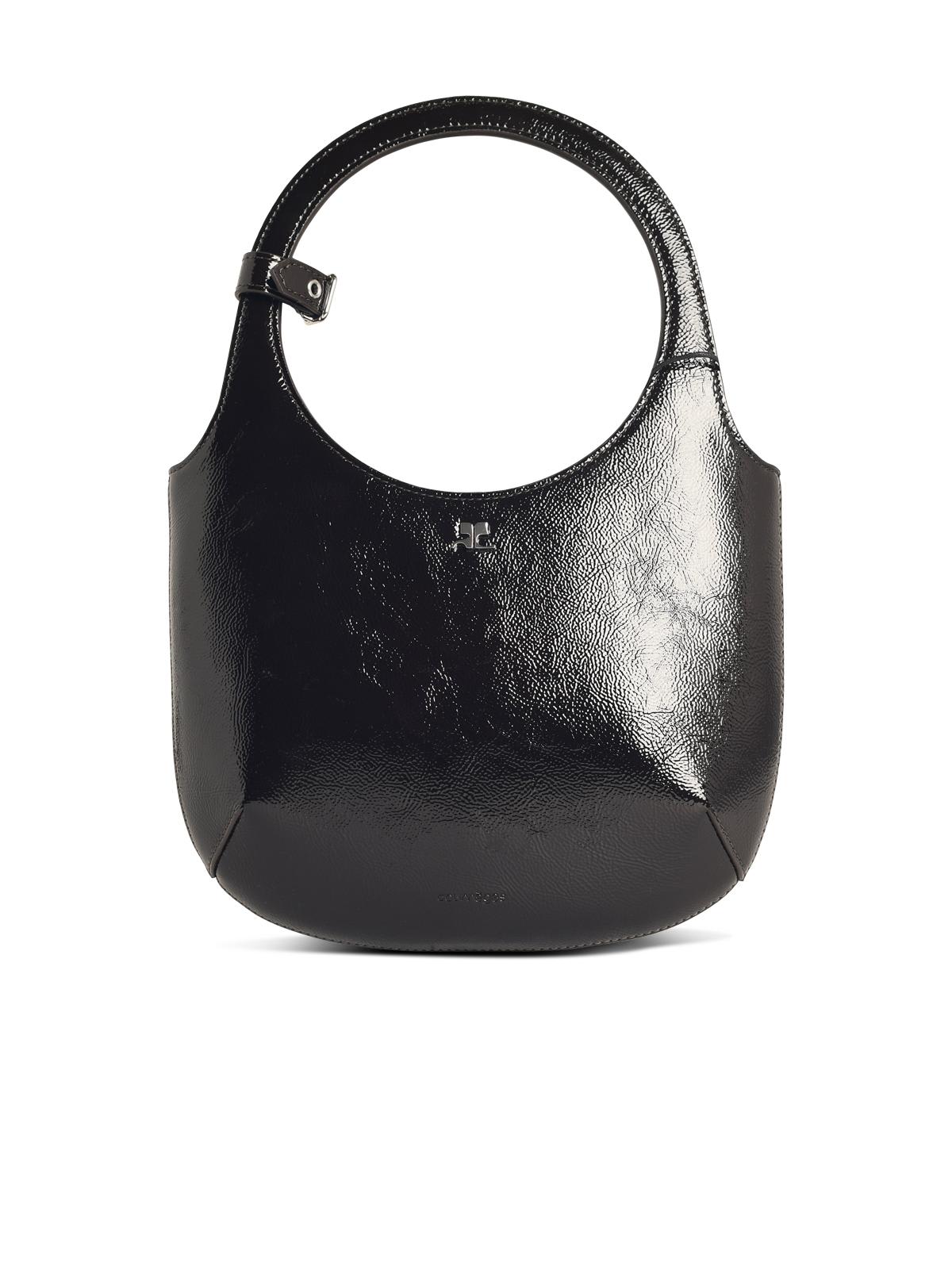 Courrèges Borsa A Mano Holy In Naplack In Black
