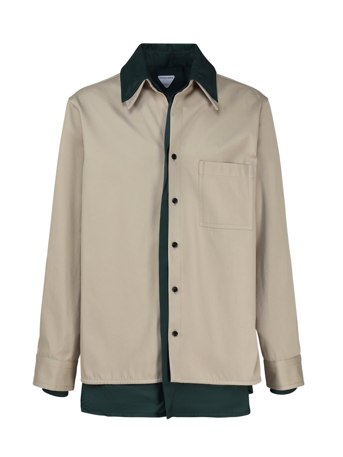 BOTTEGA VENETA DOUBLE LAYER COTTON TWILL SHIRT