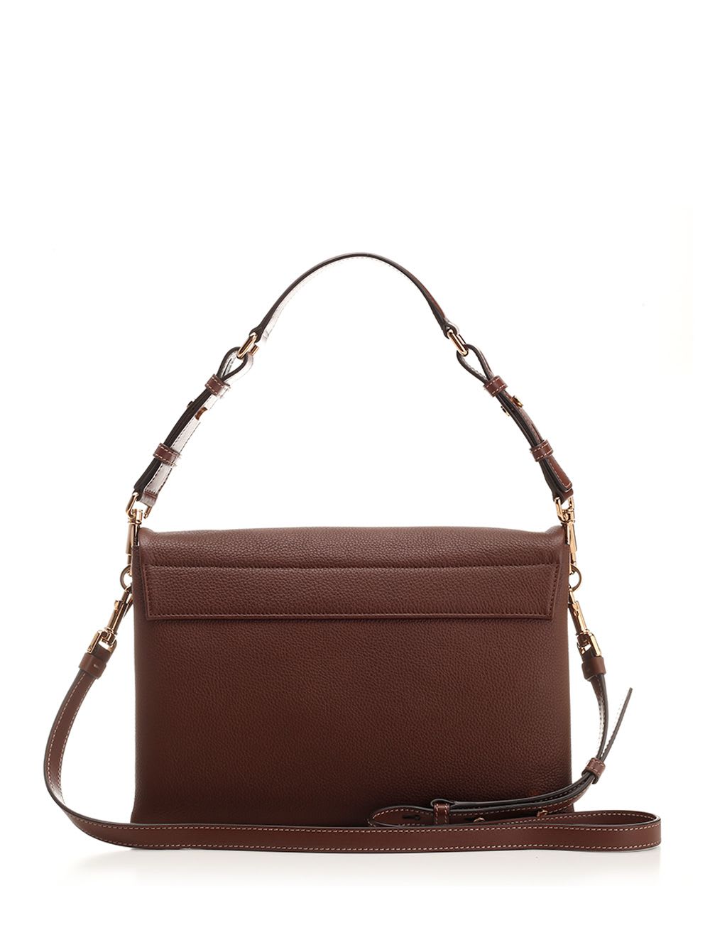 Shop Tod's Medium-sized Flap T Timeless Hand Bag In Brown