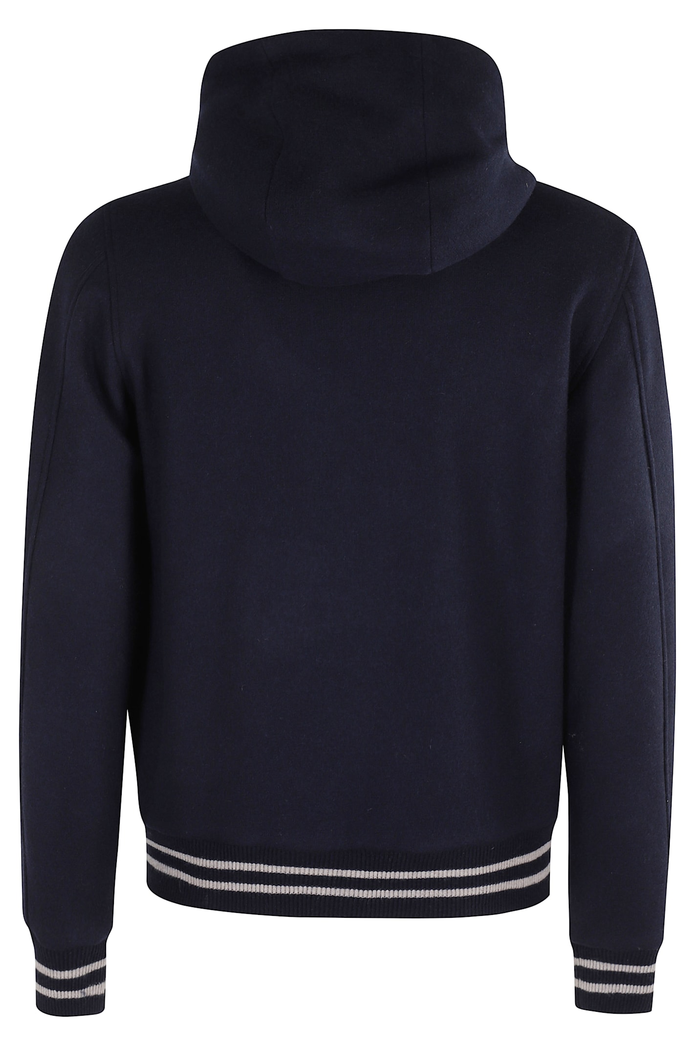 Luigi Bianchi Mantova Jersey Coat In Blue