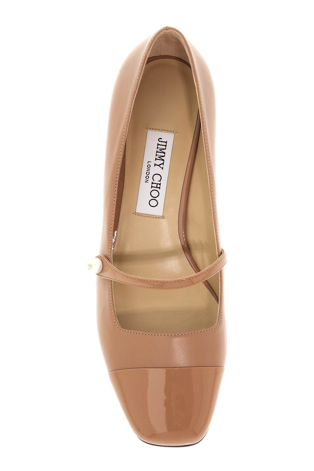 Shop Jimmy Choo Mary Jane Elisa In Biscuit Biscuit (beige)