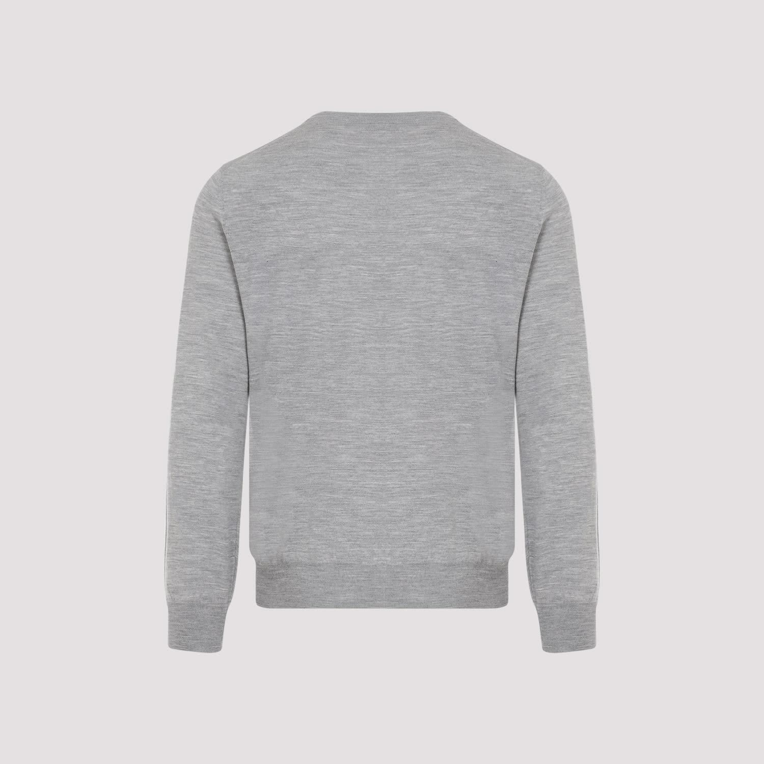 Shop Brunello Cucinelli Wool And Cashmere Sweater In Grigio Chiaro