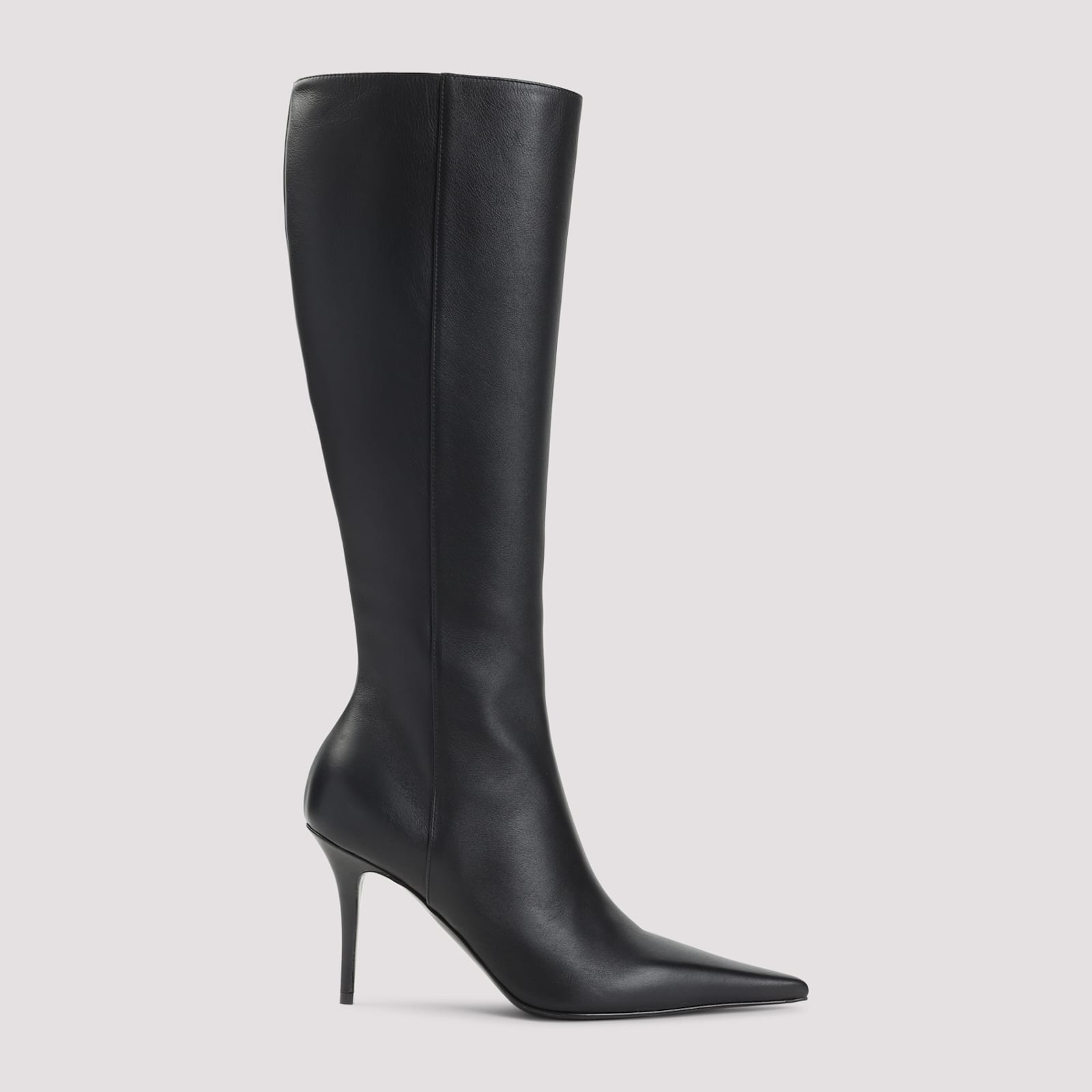 Amina Muaddi Barbara 90 Mid-calf Boots In Black