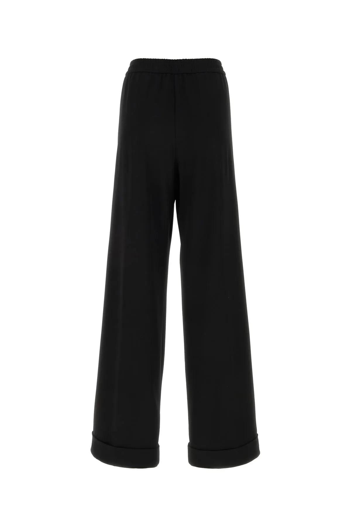 Shop Dolce & Gabbana Black Stretch Wool Pajamas Pant