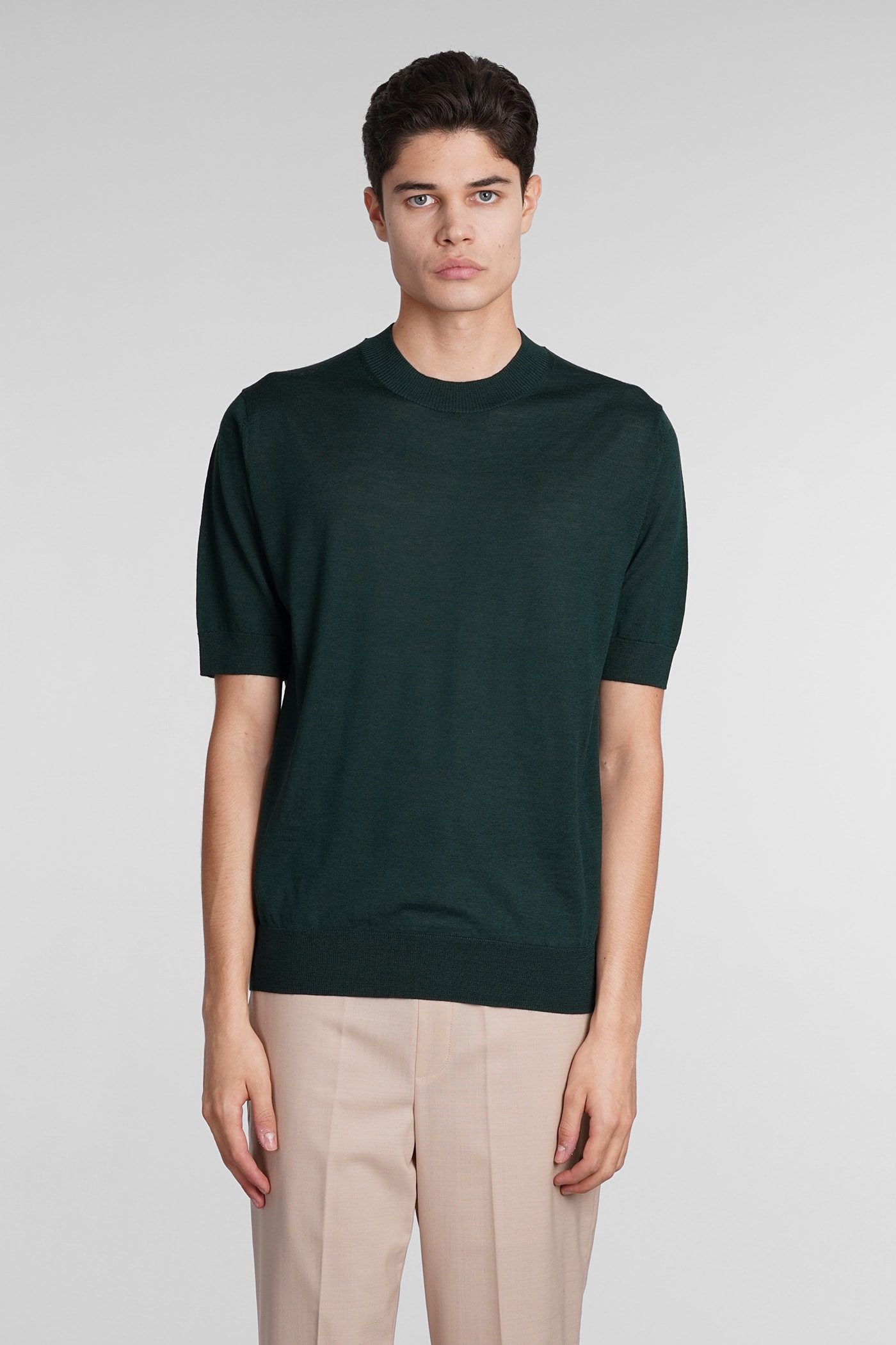 Shop Ballantyne T-shirt In Green Wool