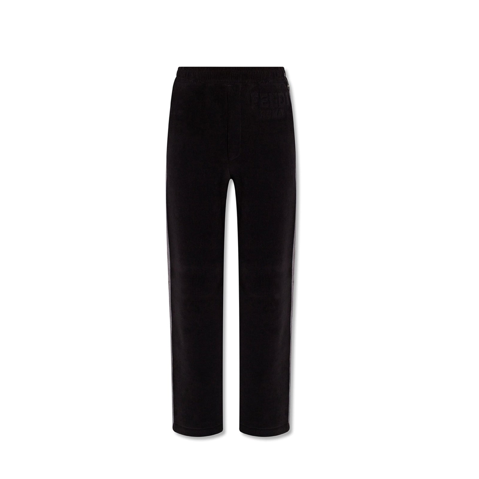 Shop Fendi Velvet Pants In Black