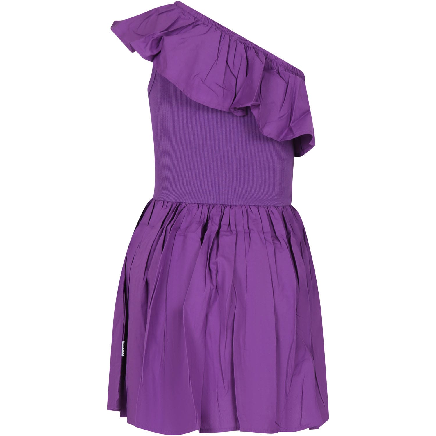 Shop Molo Purple Dress For Girl In Violet