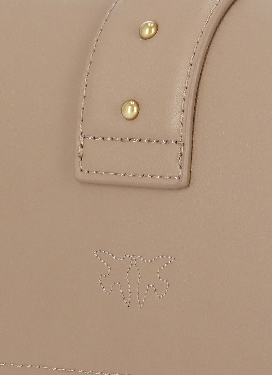 Pinko Love One Mini Shoulder Bag In Beige