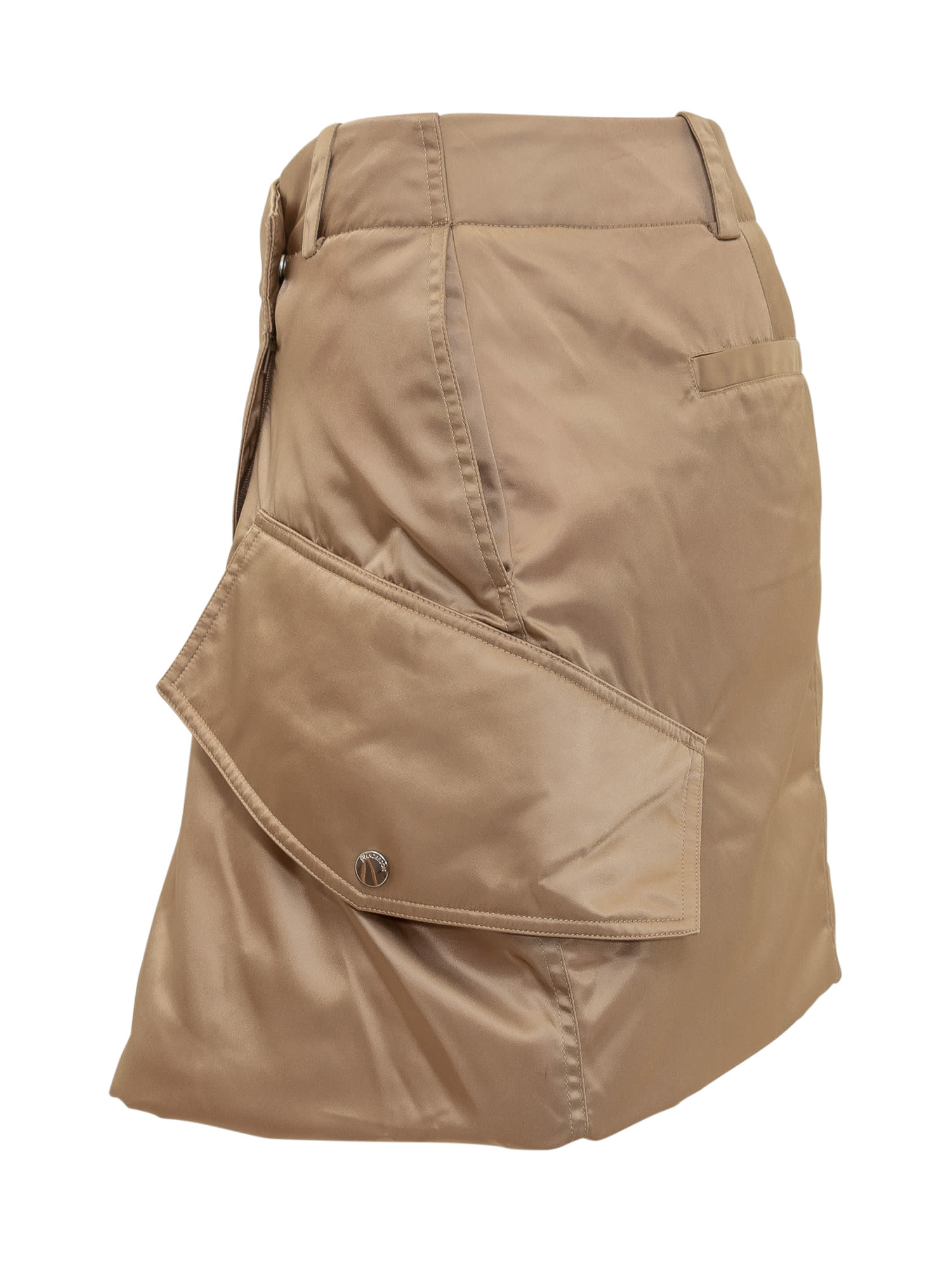 Shop Jw Anderson Mini Cargo Skirt With Padded Design In Beige