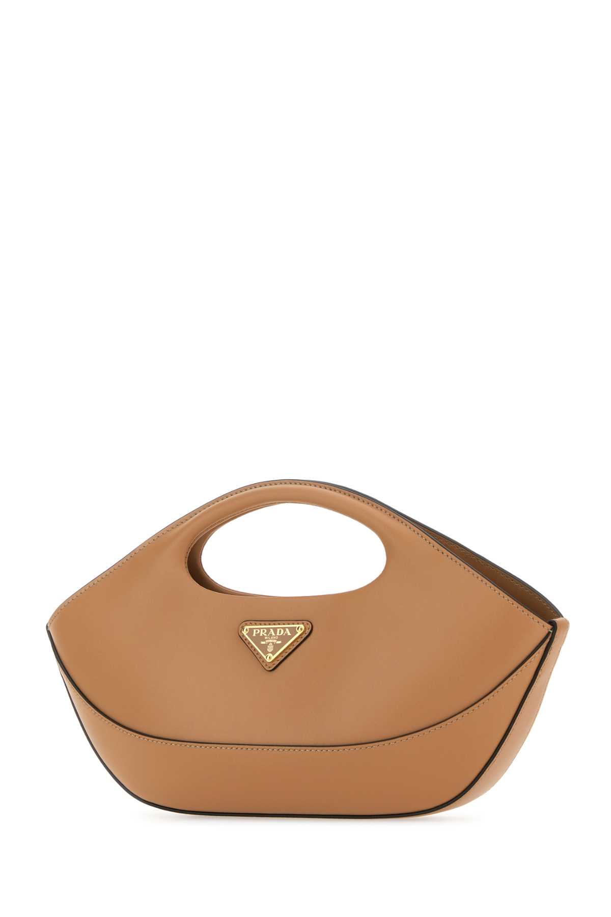 Shop Prada Camel Leather Handbag In Naturalen