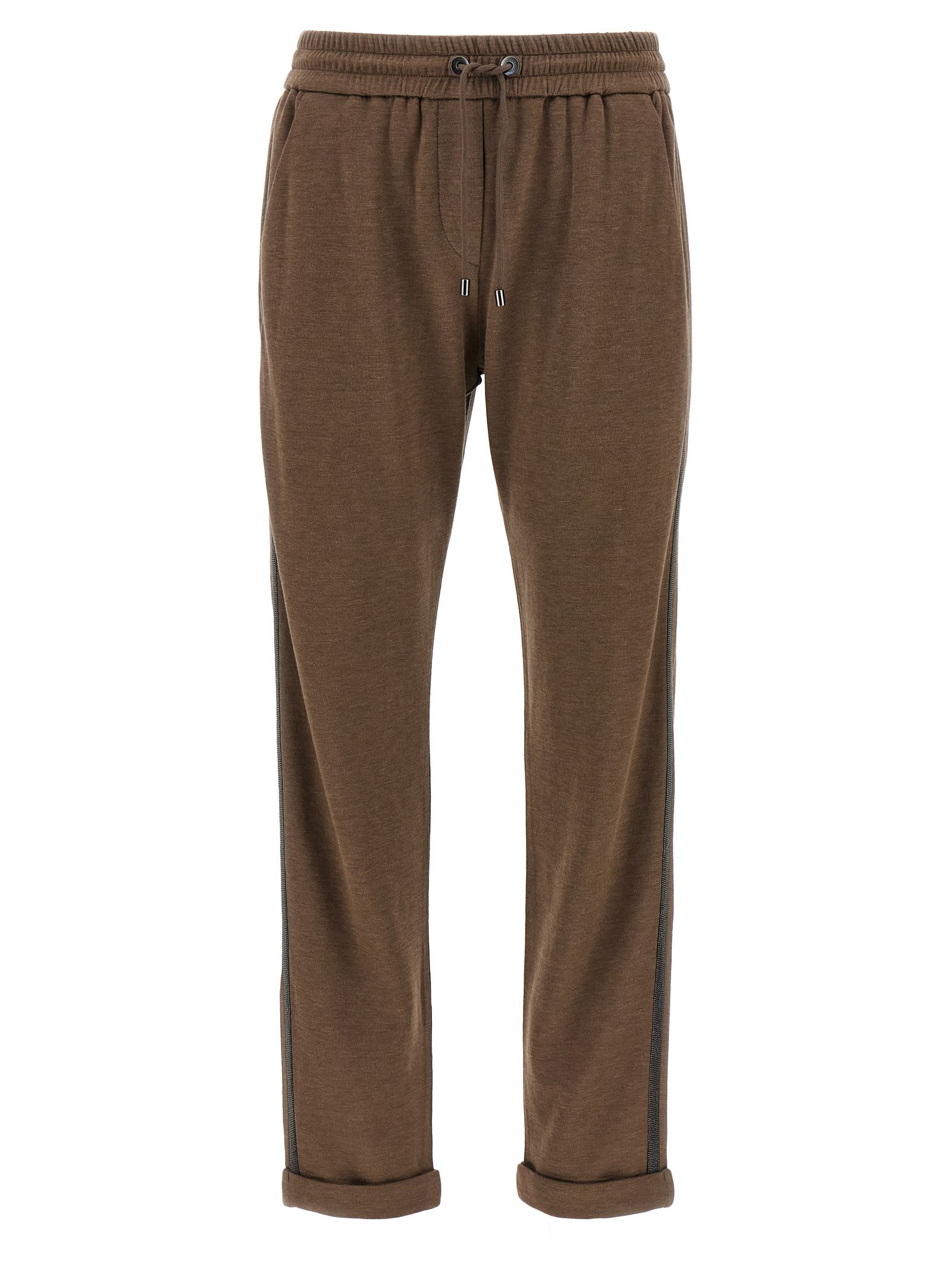Shop Brunello Cucinelli Monile Joggers In Brown