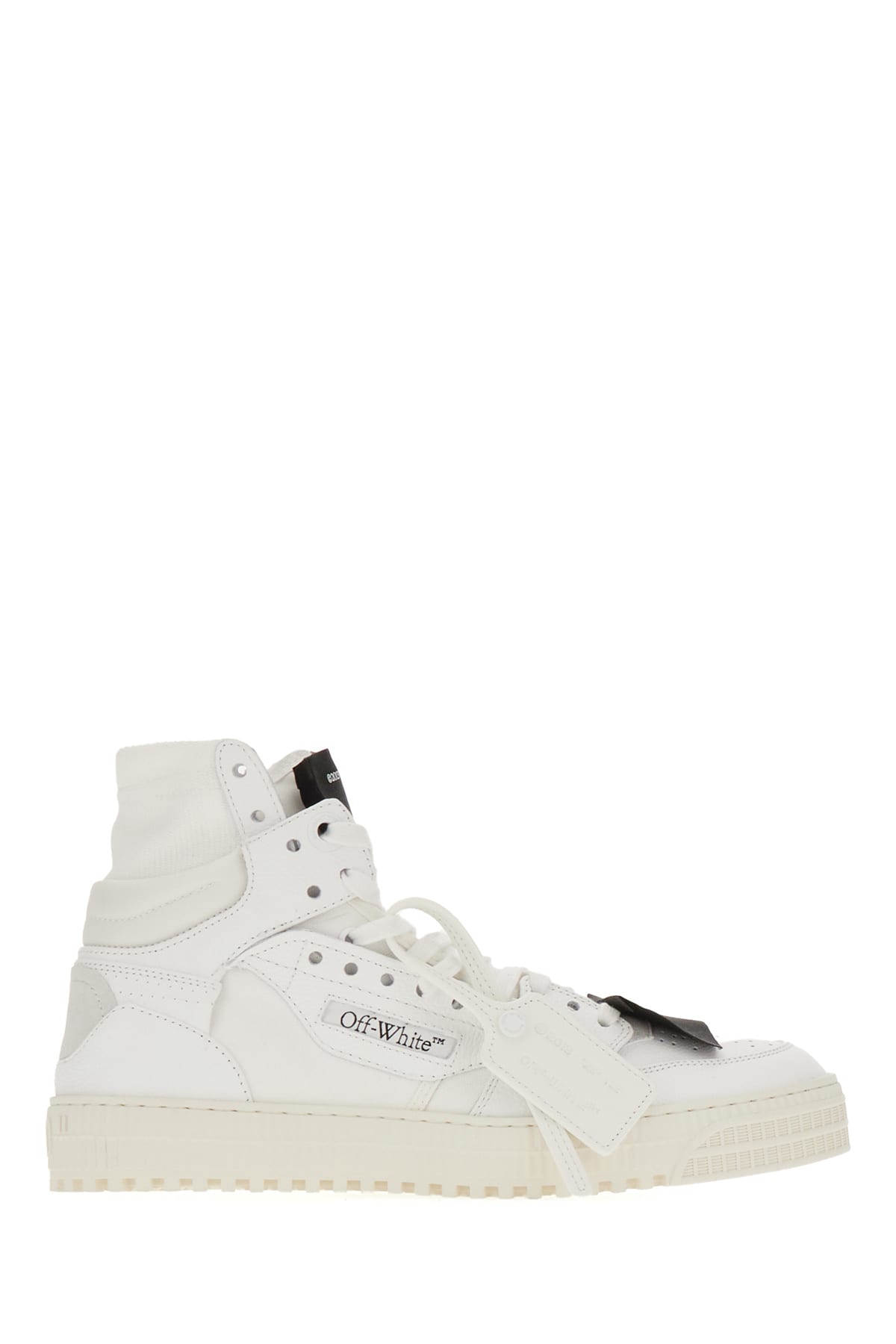 White Leather And Fabric 3.0 Off Court Sneakers