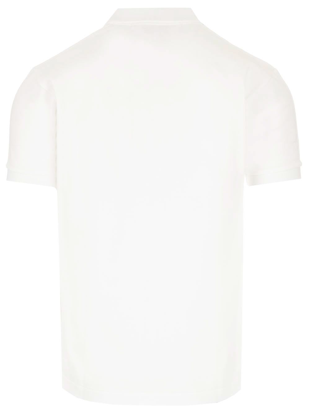 Comme Des Garçons Play Half-sleeved Polo In White