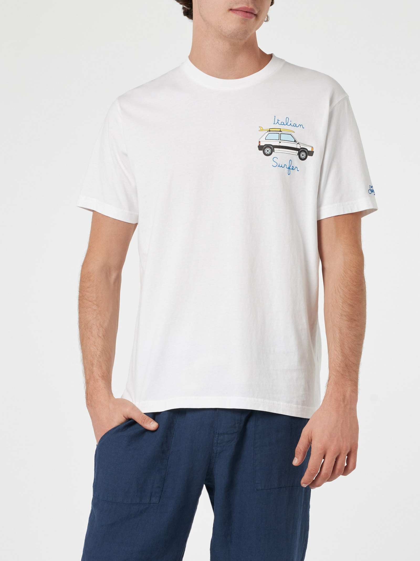 Mc2 Saint Barth T-shirt Men Color Fa01 In White