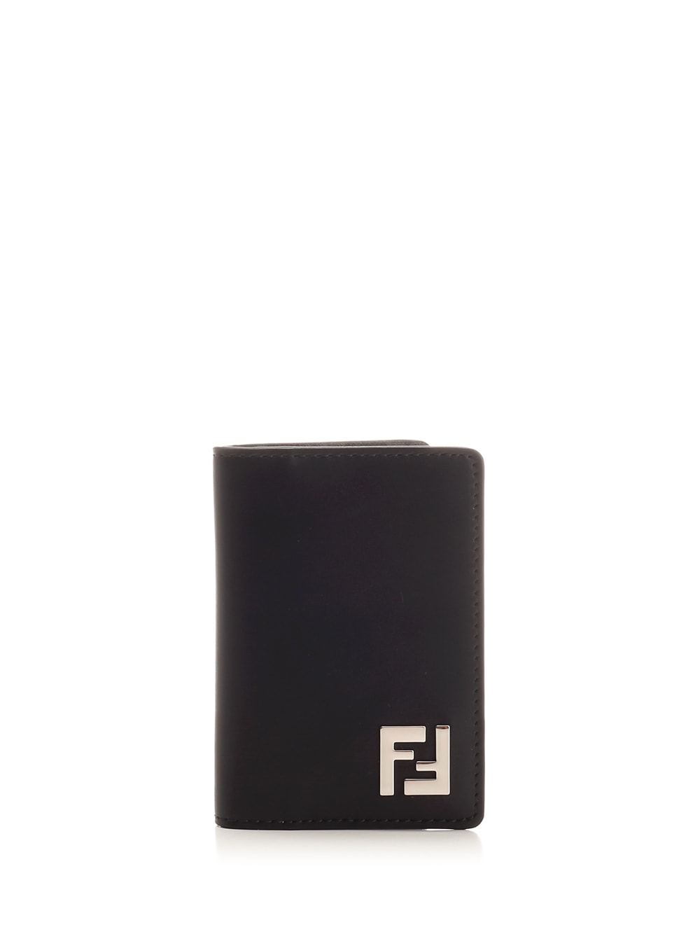 Fendi Ff Squared Bifold Card Holder In Black