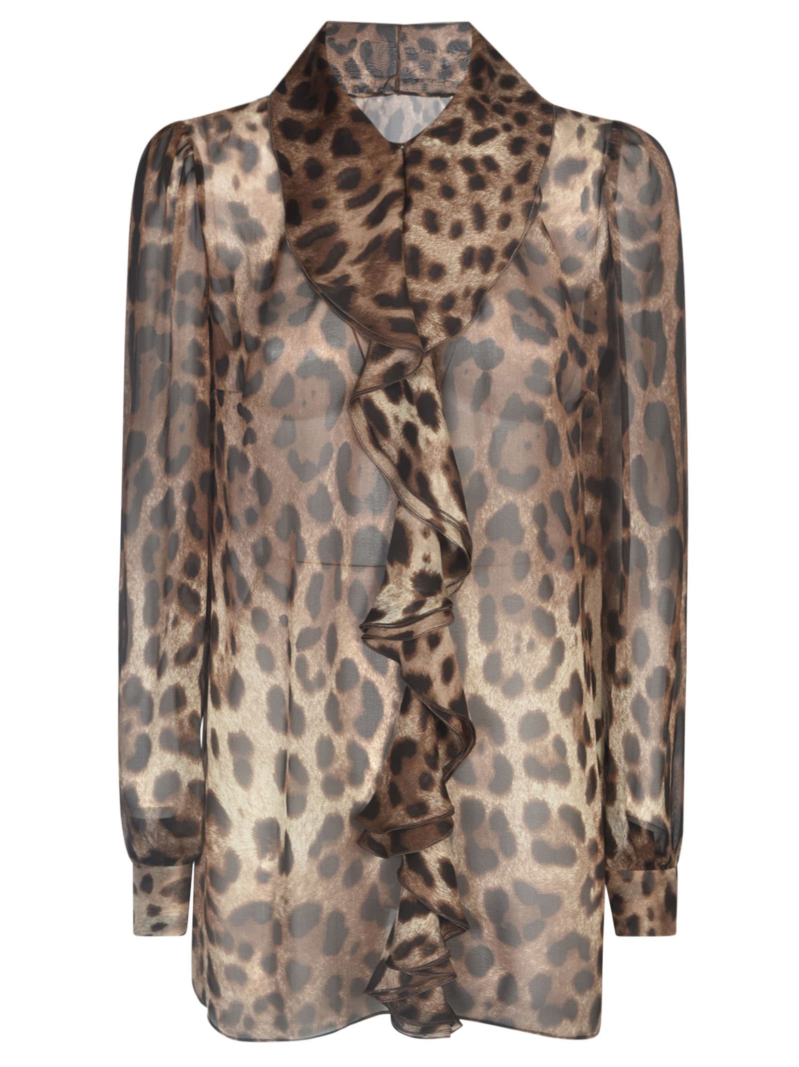 Shop Dolce & Gabbana Leopard Shirt In Leo New