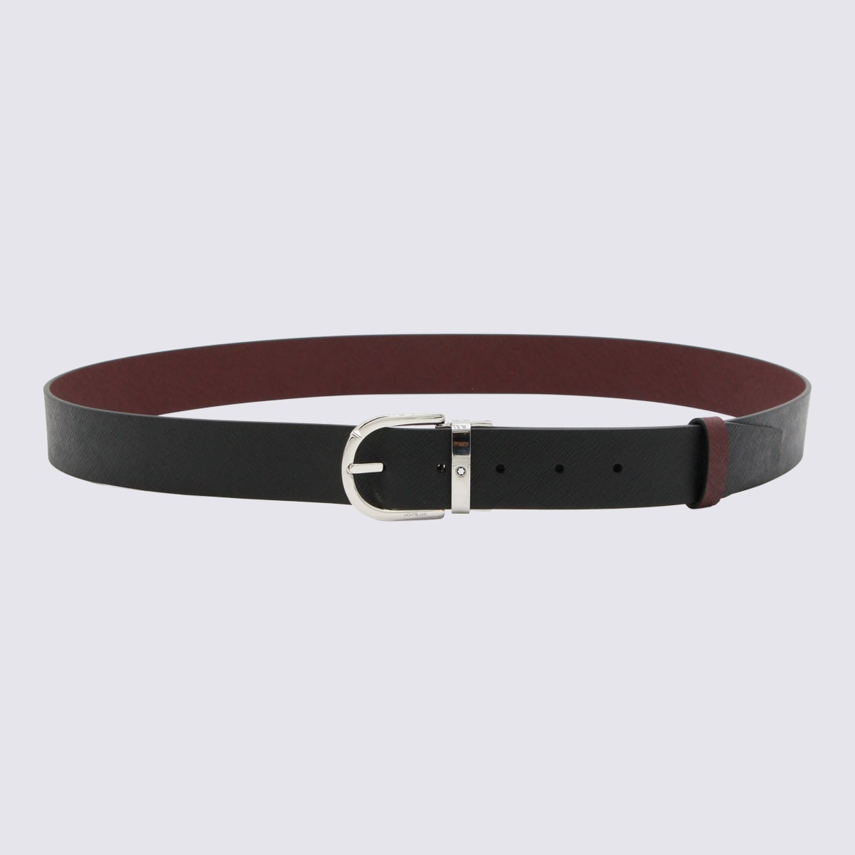Montblanc Leather Belt In Black