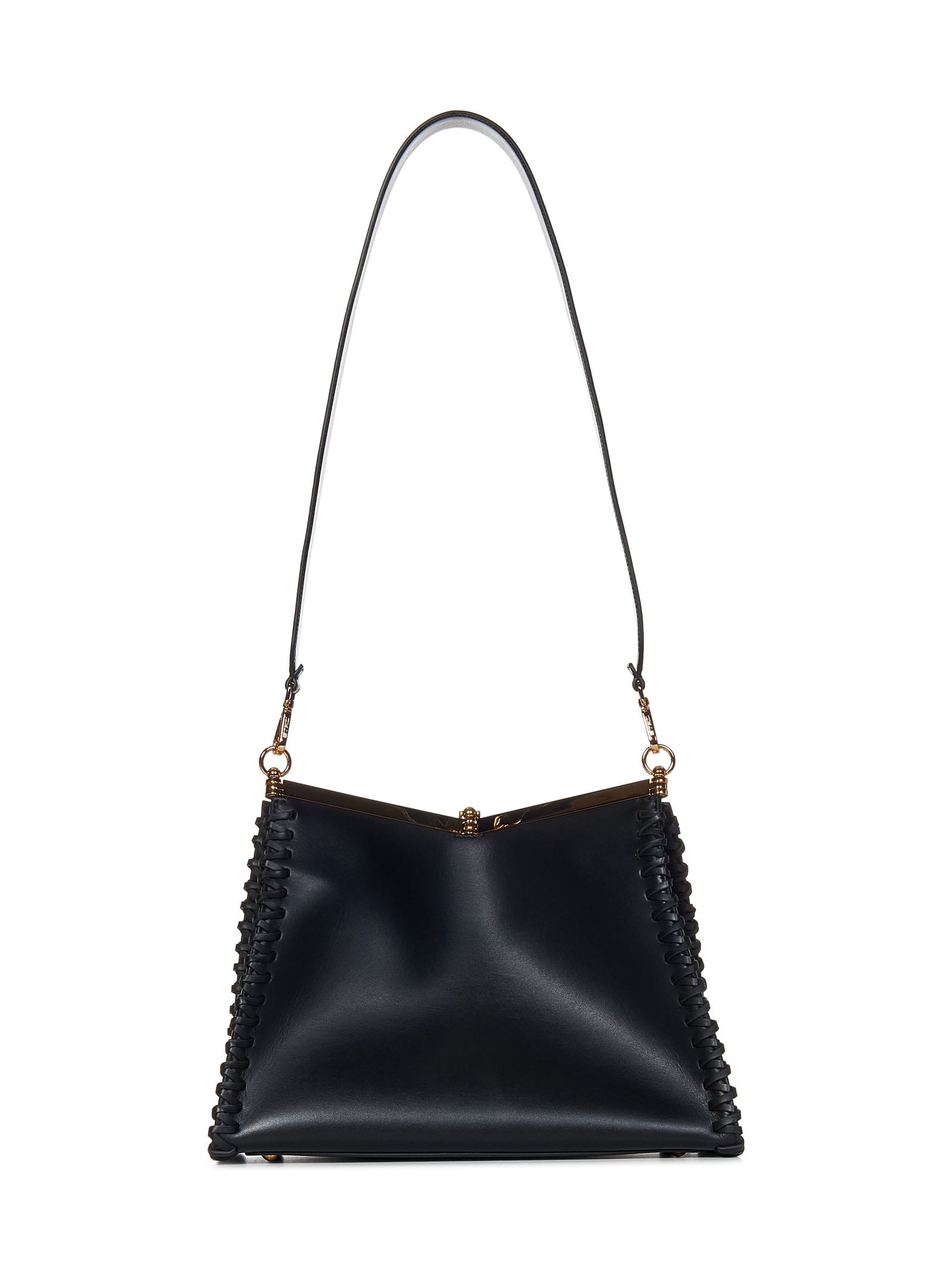 Shop Etro Large Vela Shoulder Bag In Black