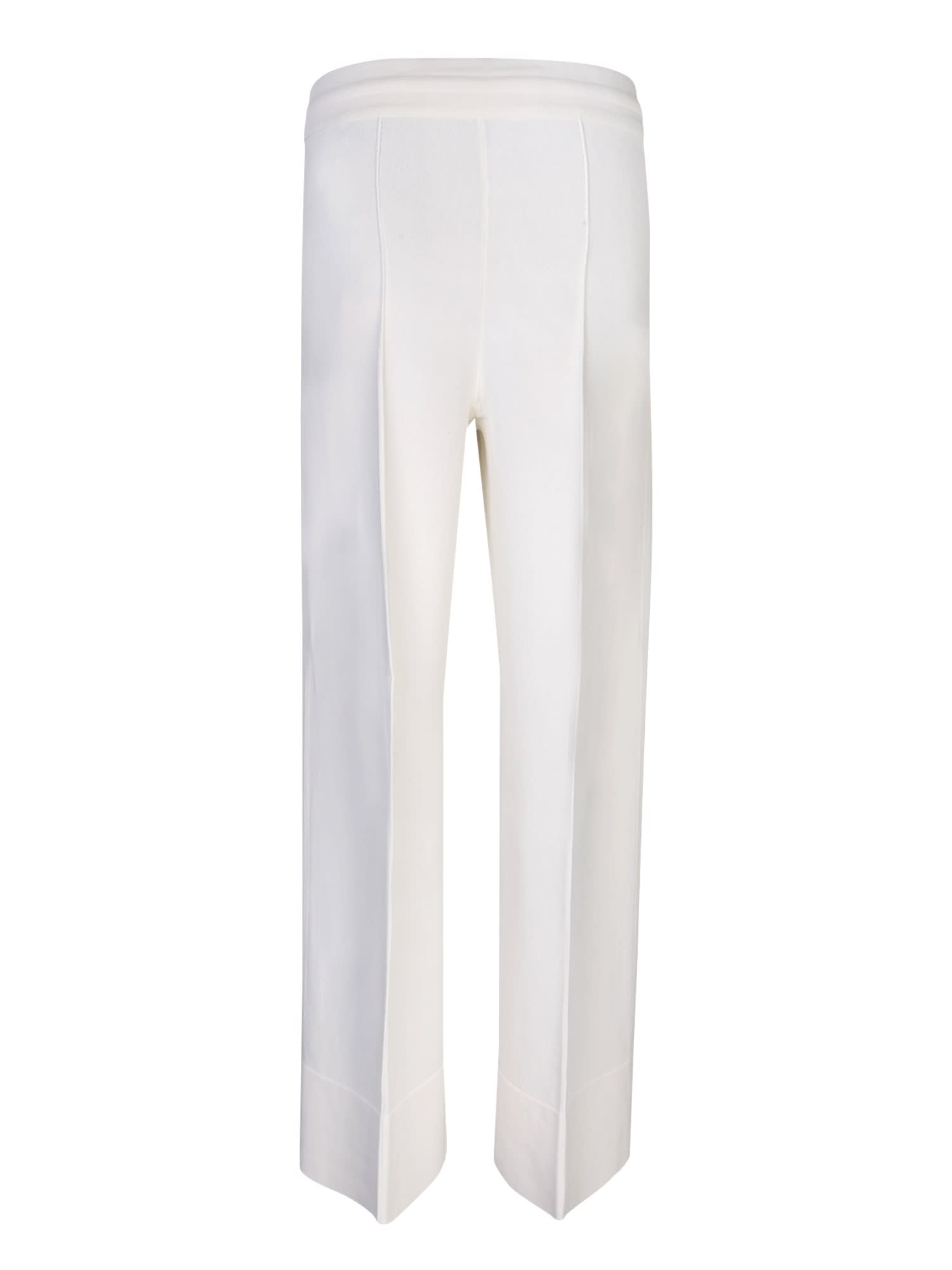 Shop Ermanno Scervino White Viscose Trousers