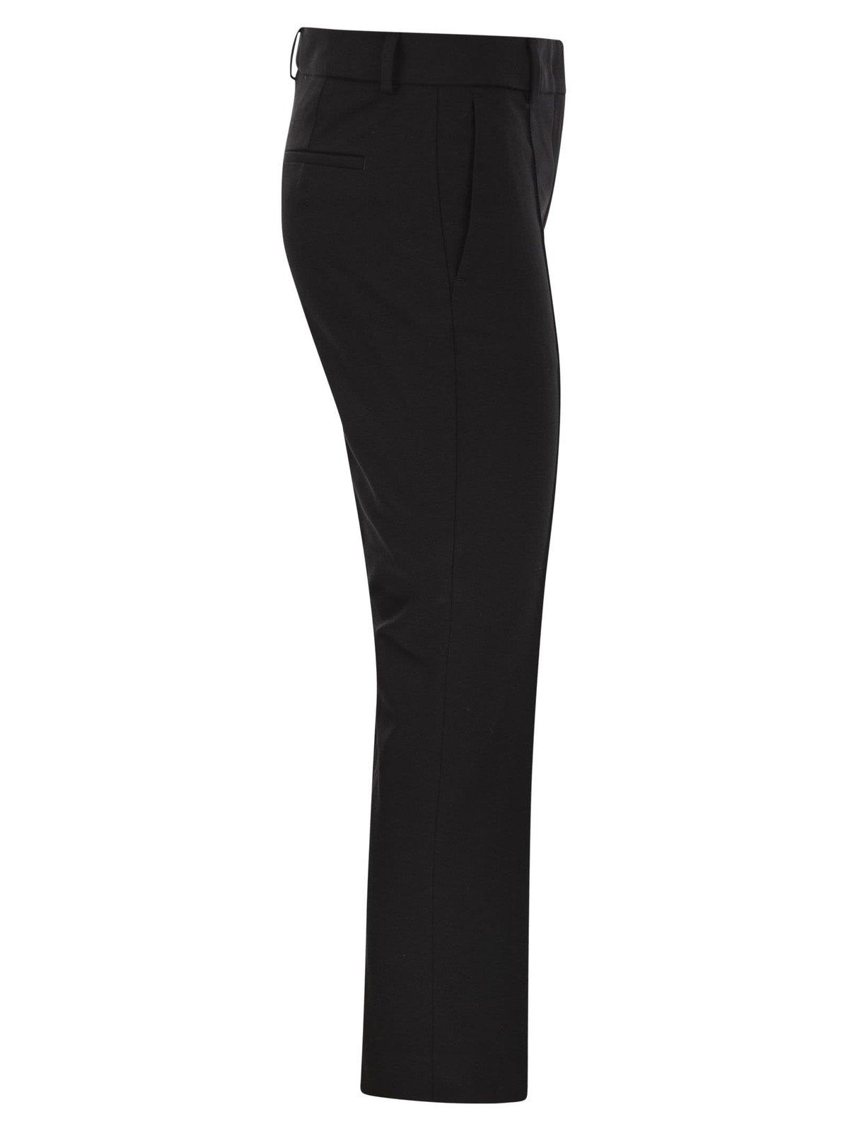 Shop Sportmax High Waist Straight Leg Trousers In Nero