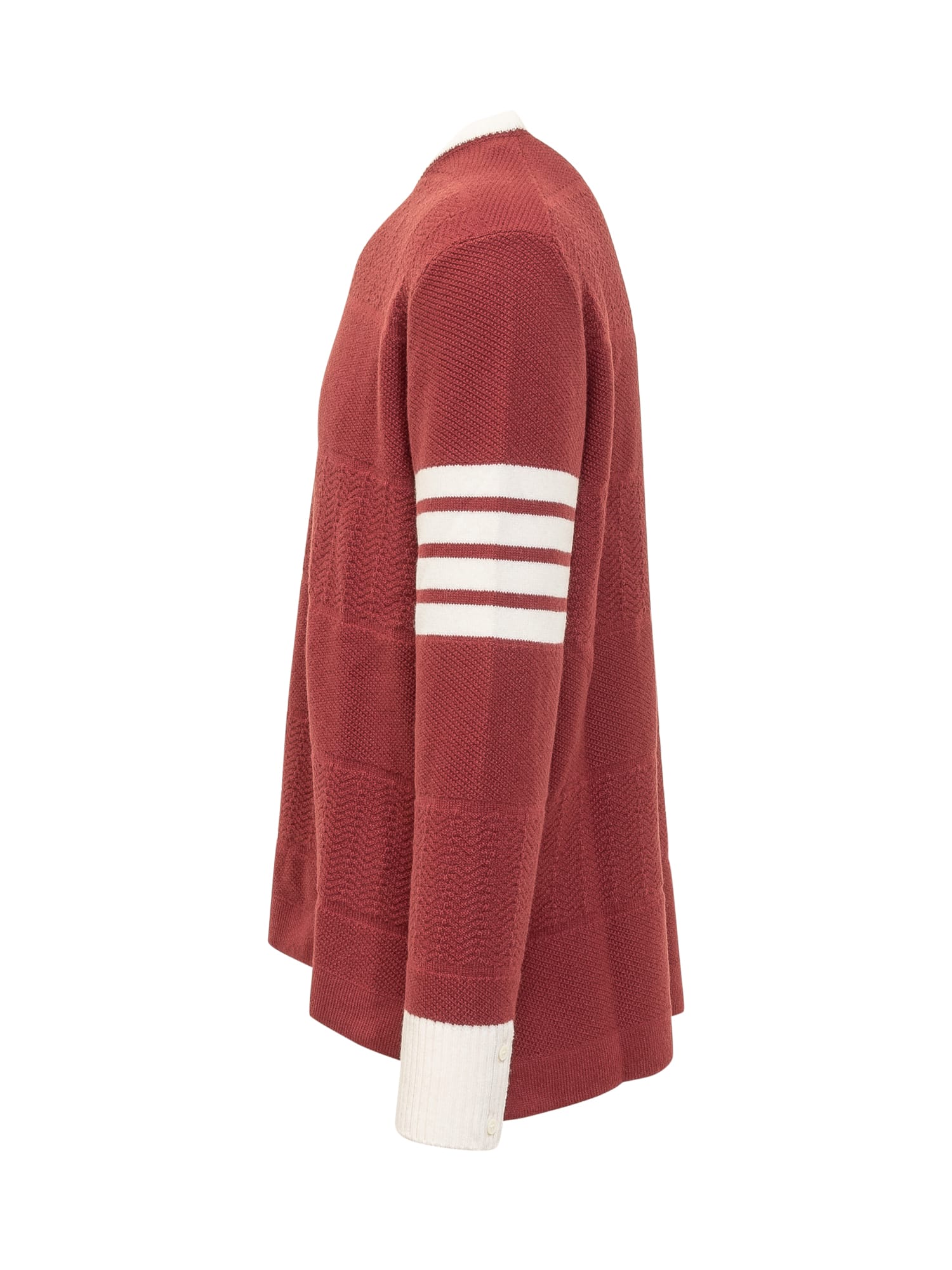 Shop Thom Browne Sweater In Burgundy