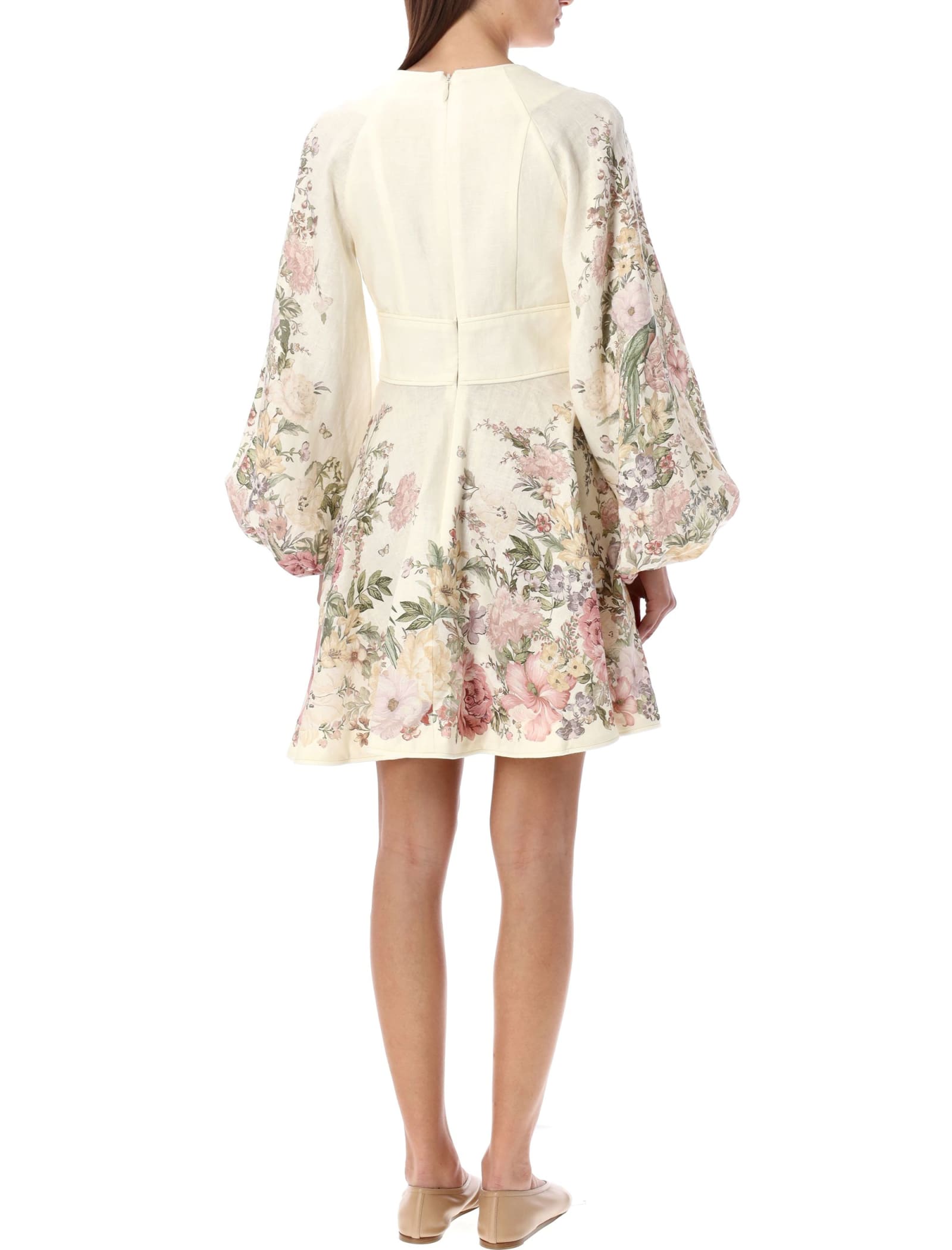 Shop Zimmermann Waverly Dress In Cream Flower