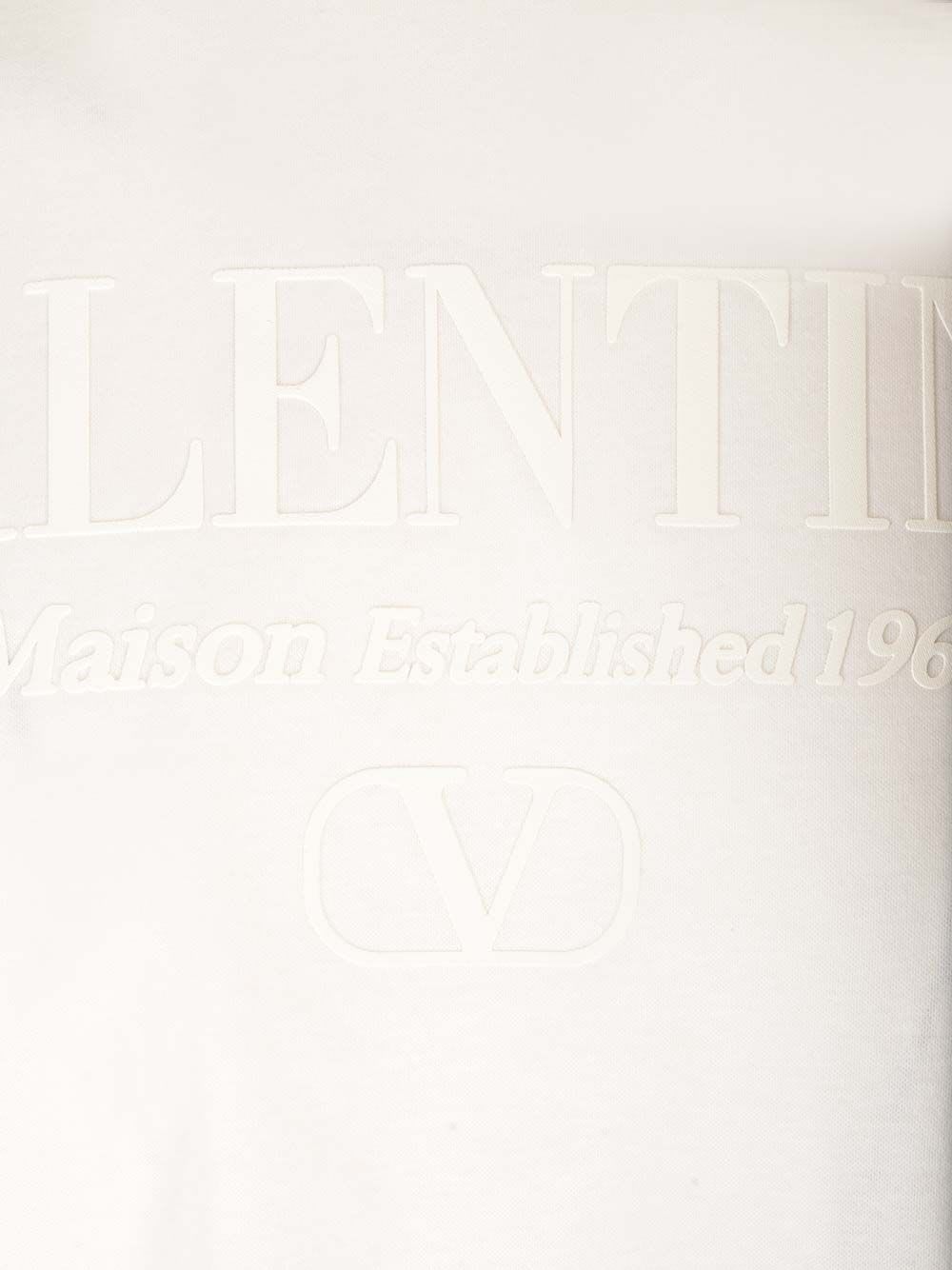 Shop Valentino Crewneck T-shirt In White