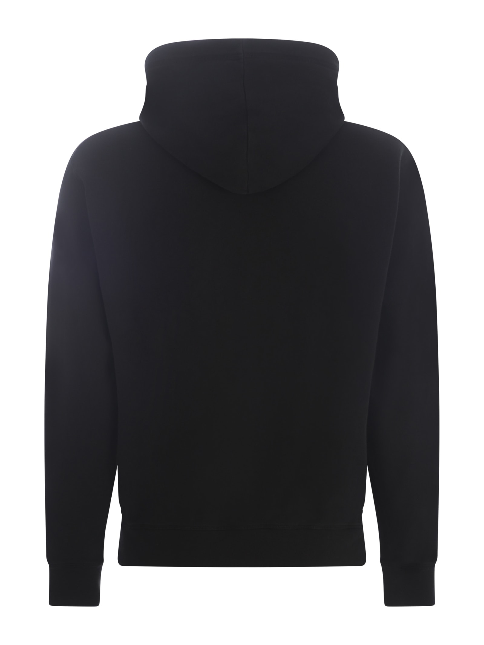 Shop Dsquared2 Hooded Sweatshirt  In Cotton In Black