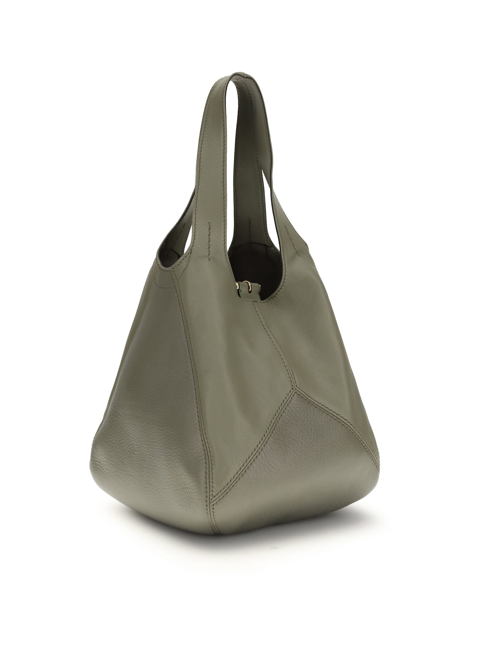 Chloé Green Calf Leather Bos Taurus Shoulder Bag In Green