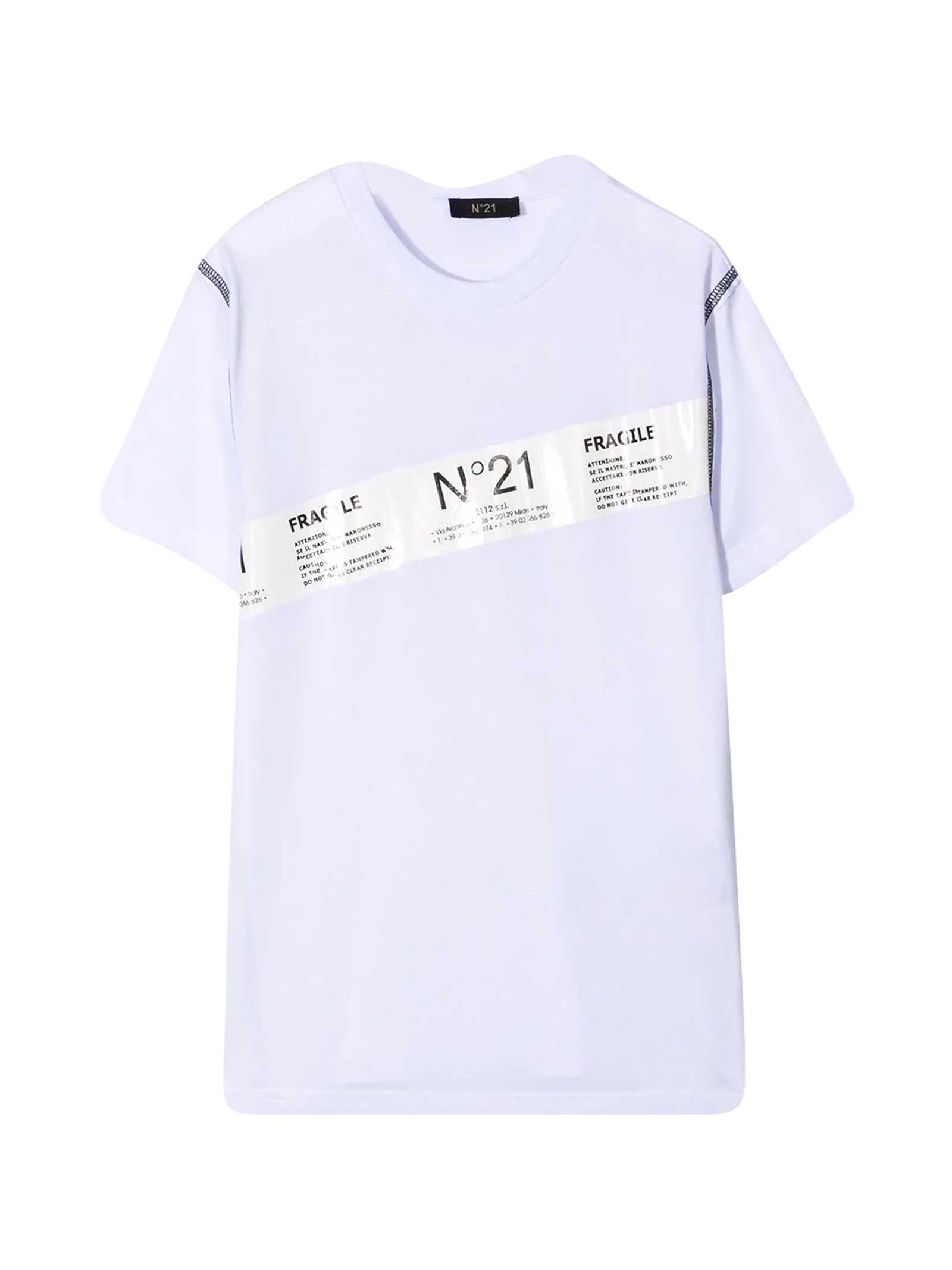 N.21 White N ° 21 Kids T-shirt