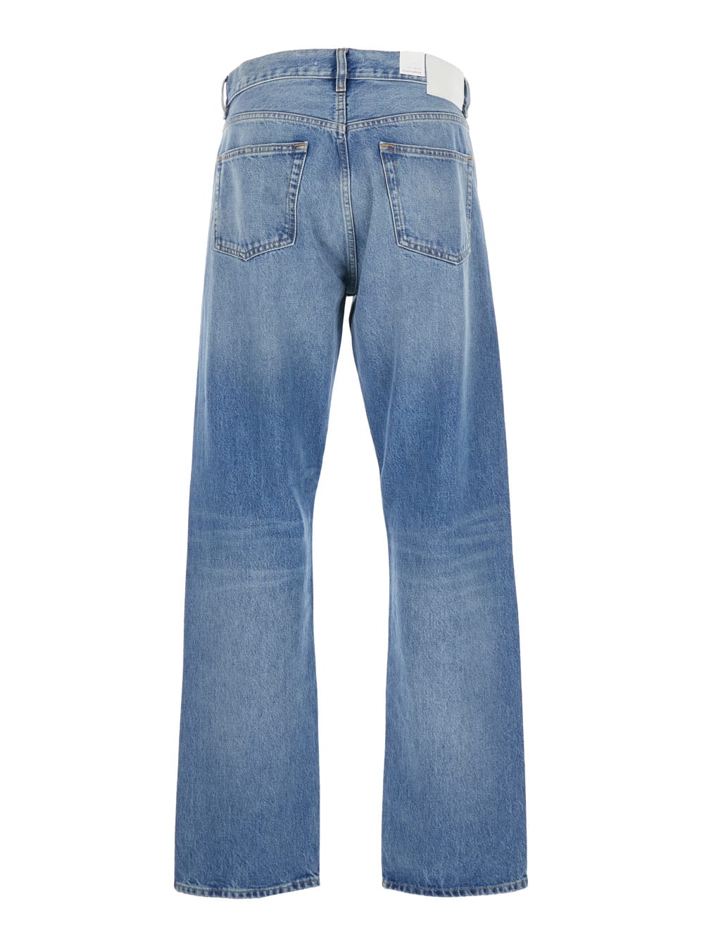 Sunflower Blue Jeans With Belt Loops And Logo Patch On The Rear In Denim Man In Blue