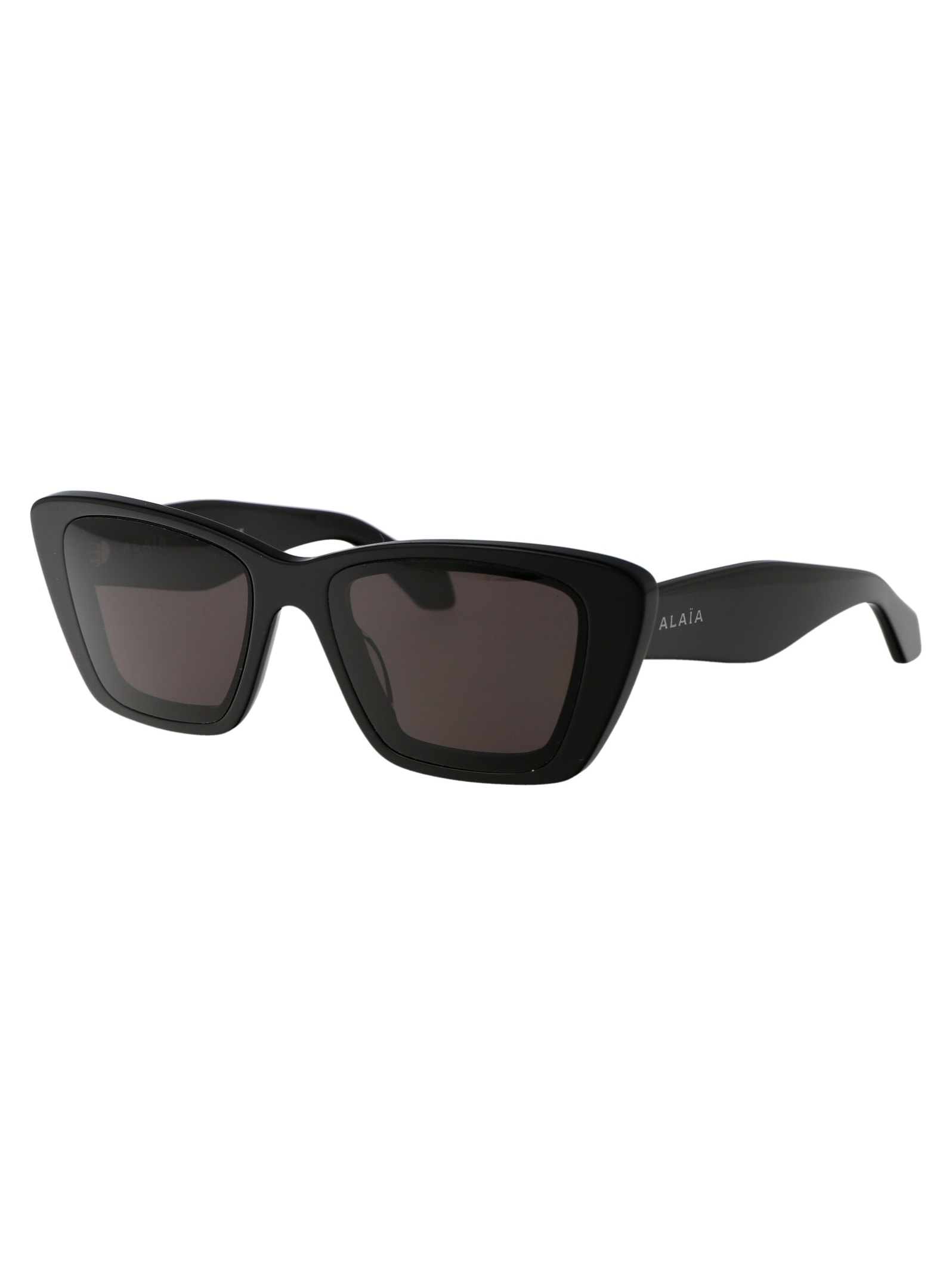 Shop Alaïa Aa0070s Sunglasses In 001 Black Black Grey