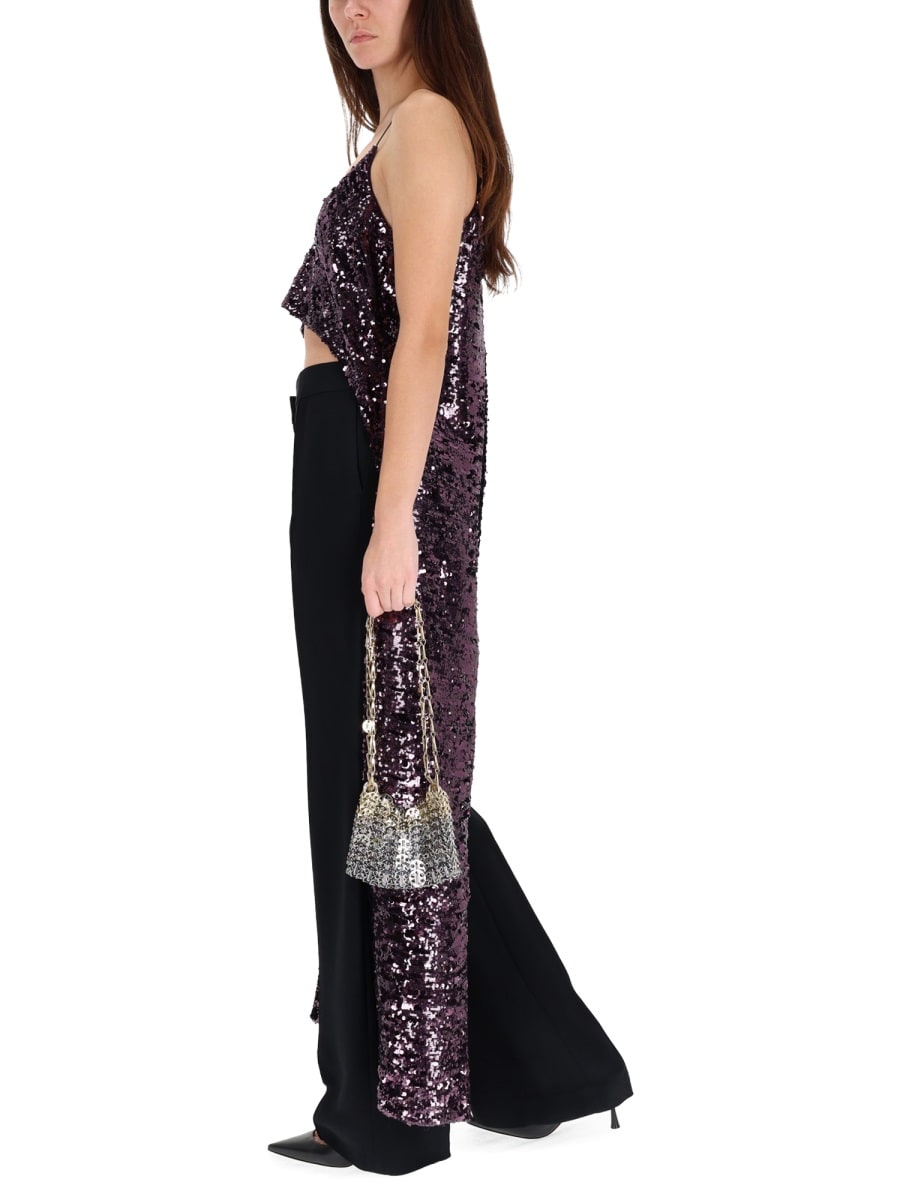Rabanne Sequined Top In Purple