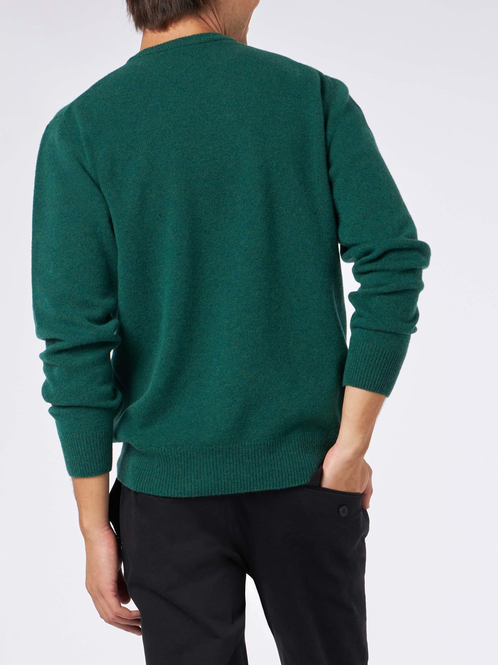 Mc2 Saint Barth Logo Embroidered Crewneck Jumper In Green