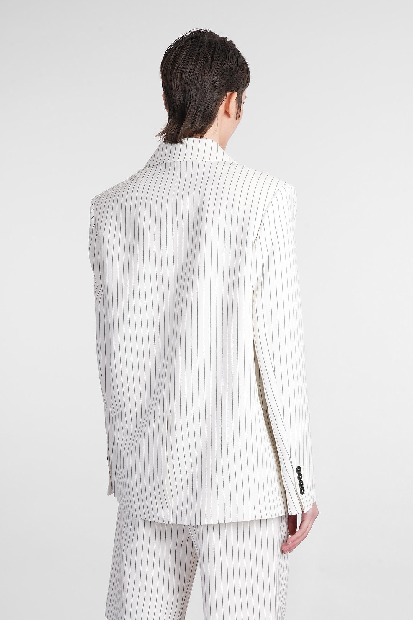 LOULOU STUDIO FEDORA BLAZER IN WHITE VISCOSE