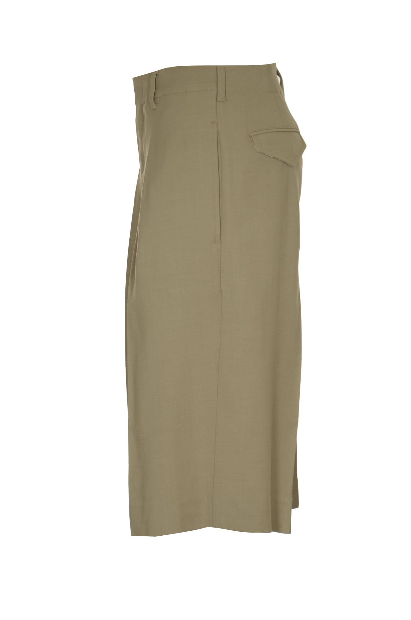 Shop Ami Alexandre Mattiussi Concealed Cropped Trousers In Taupe Clair