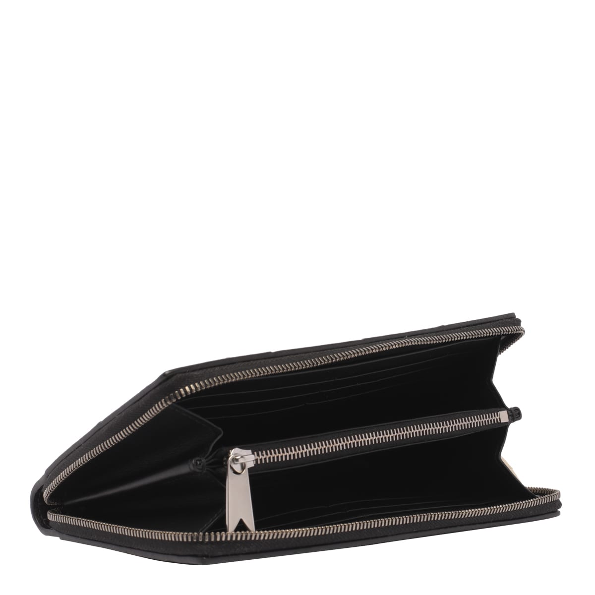 Shop Bottega Veneta Cassette Zipped Wallet In Black