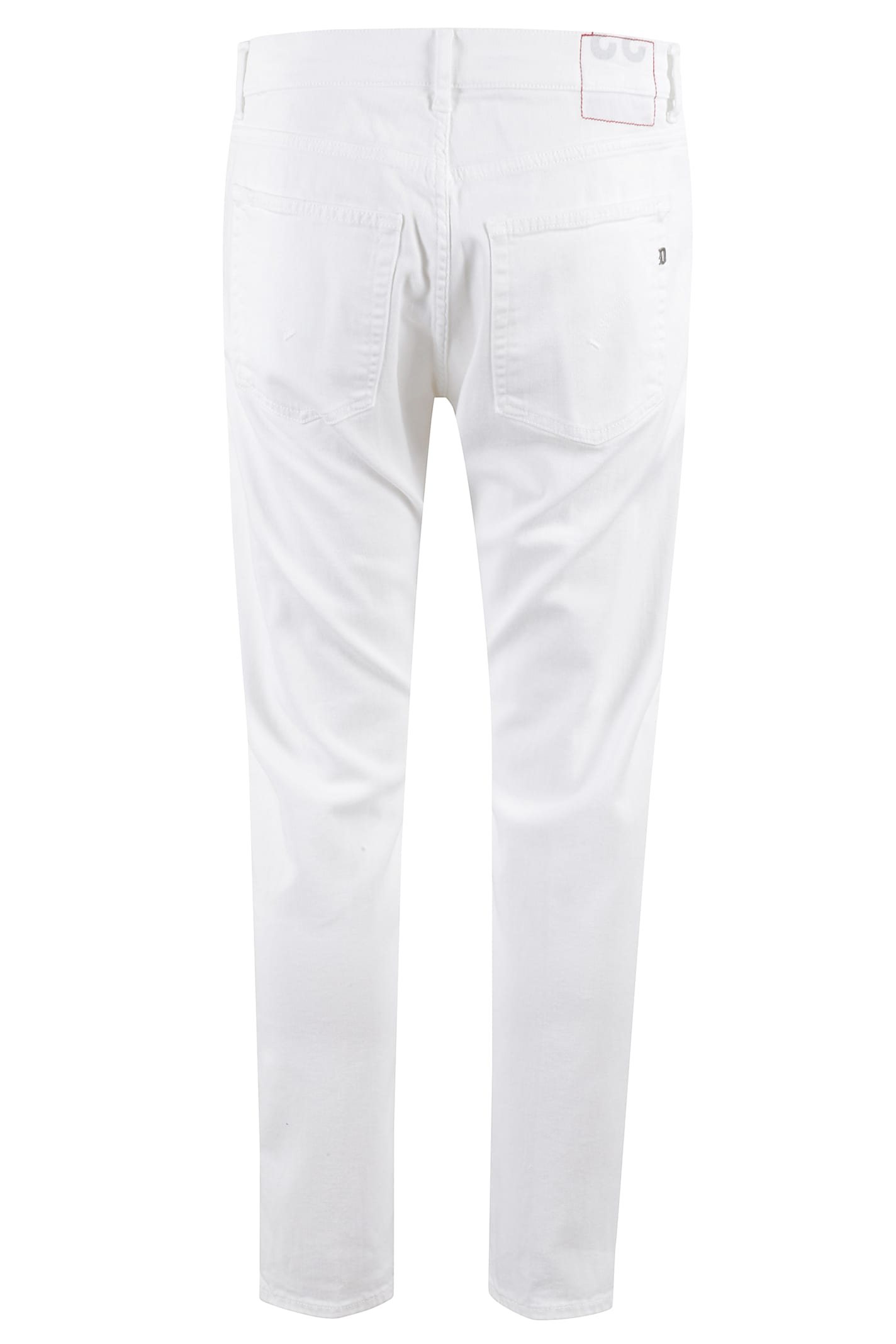 Dondup Carrot Leg Jeans In Durable Cotton Drill In Bianco