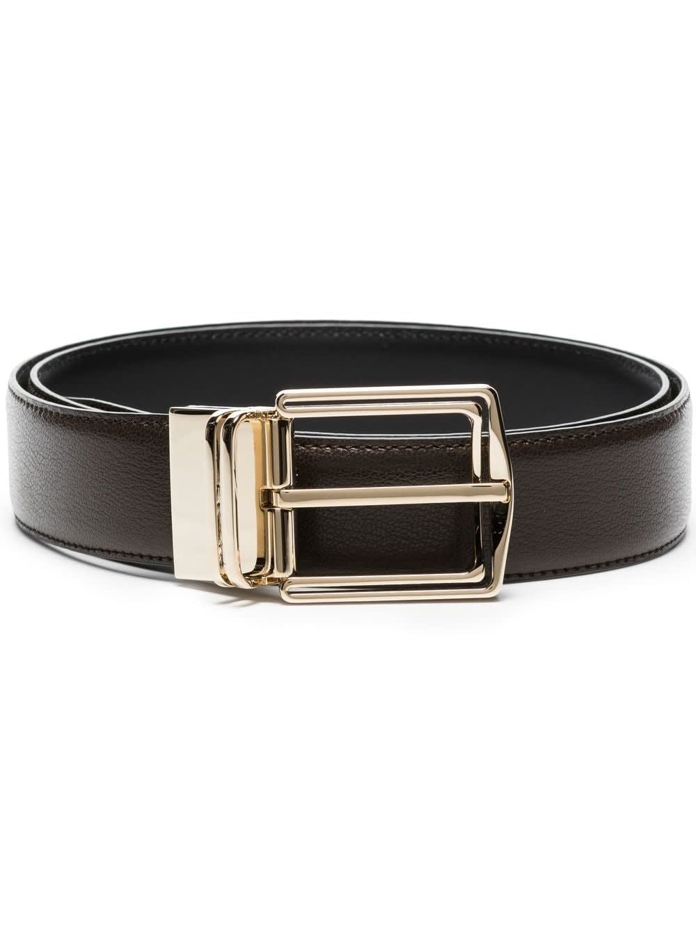 Shop Zegna Buckle-fastening Belt In Tmn