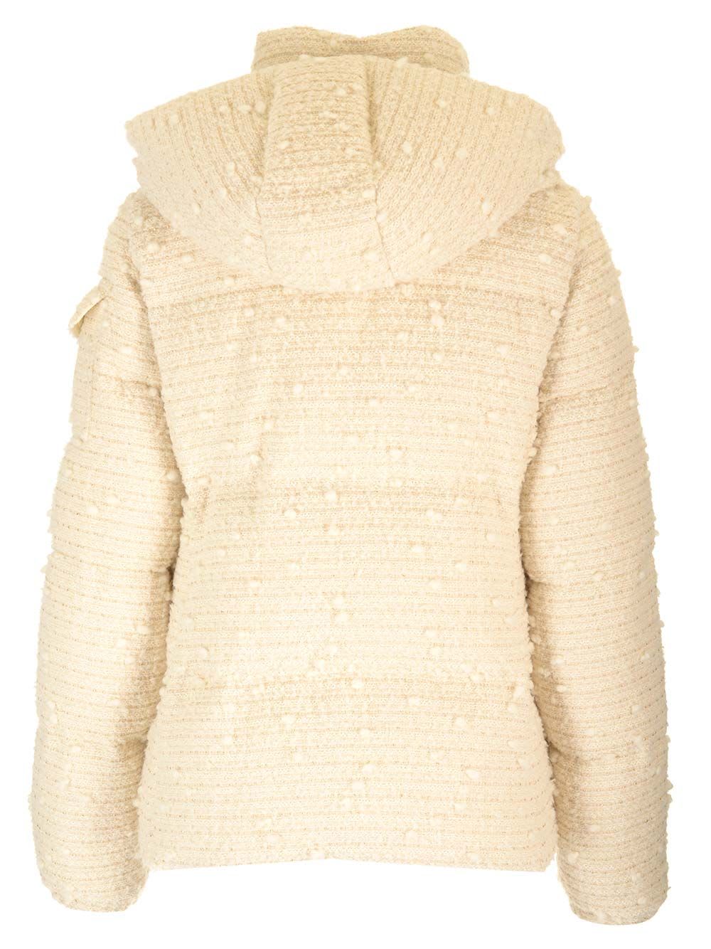 Shop Moncler Fourmines Teddy Jacket White